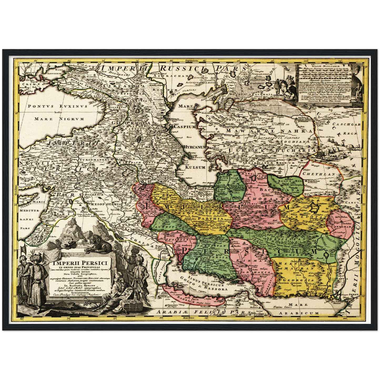 Historische Landkarte Persien um 1750
