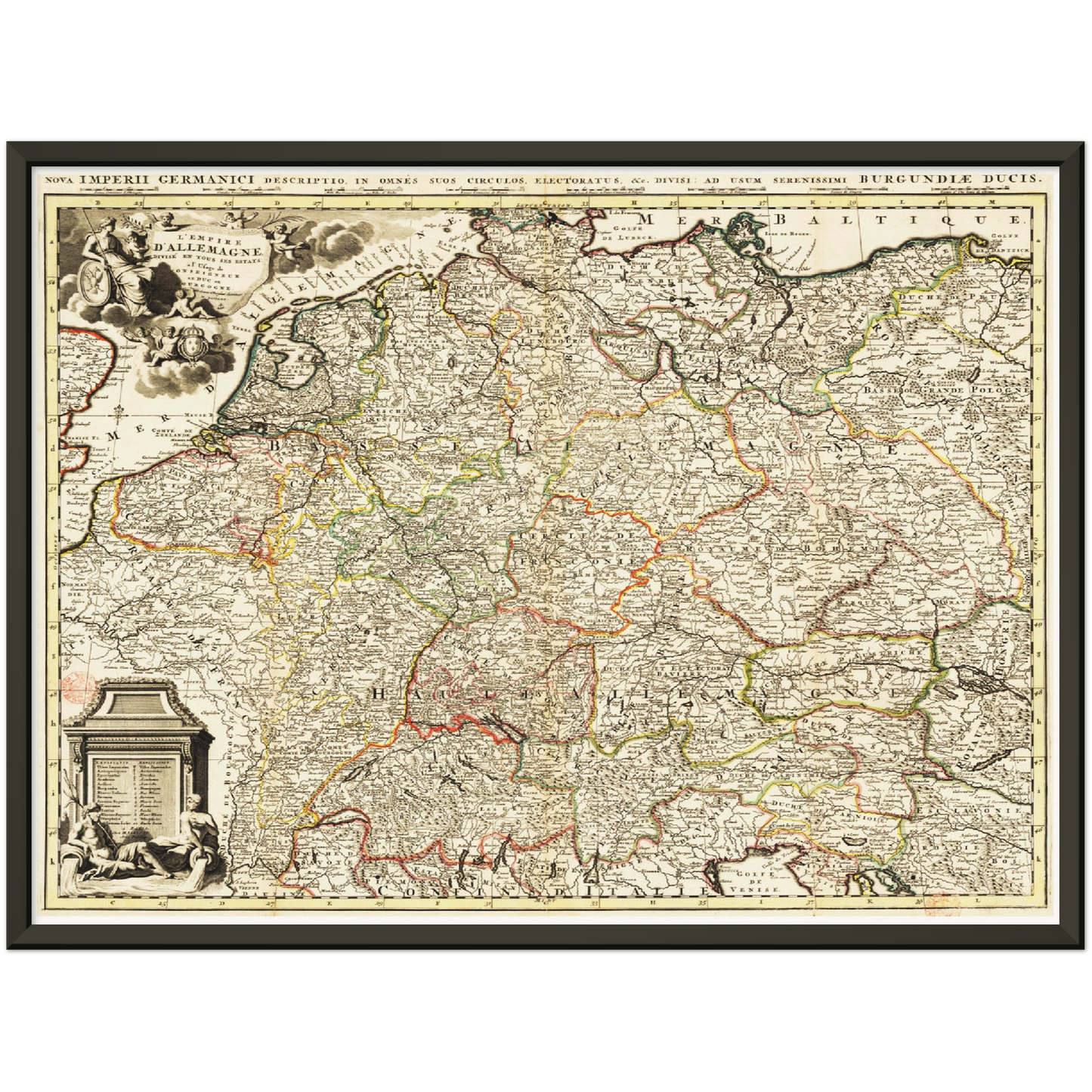 Historische Landkarte Deutschland um 1690