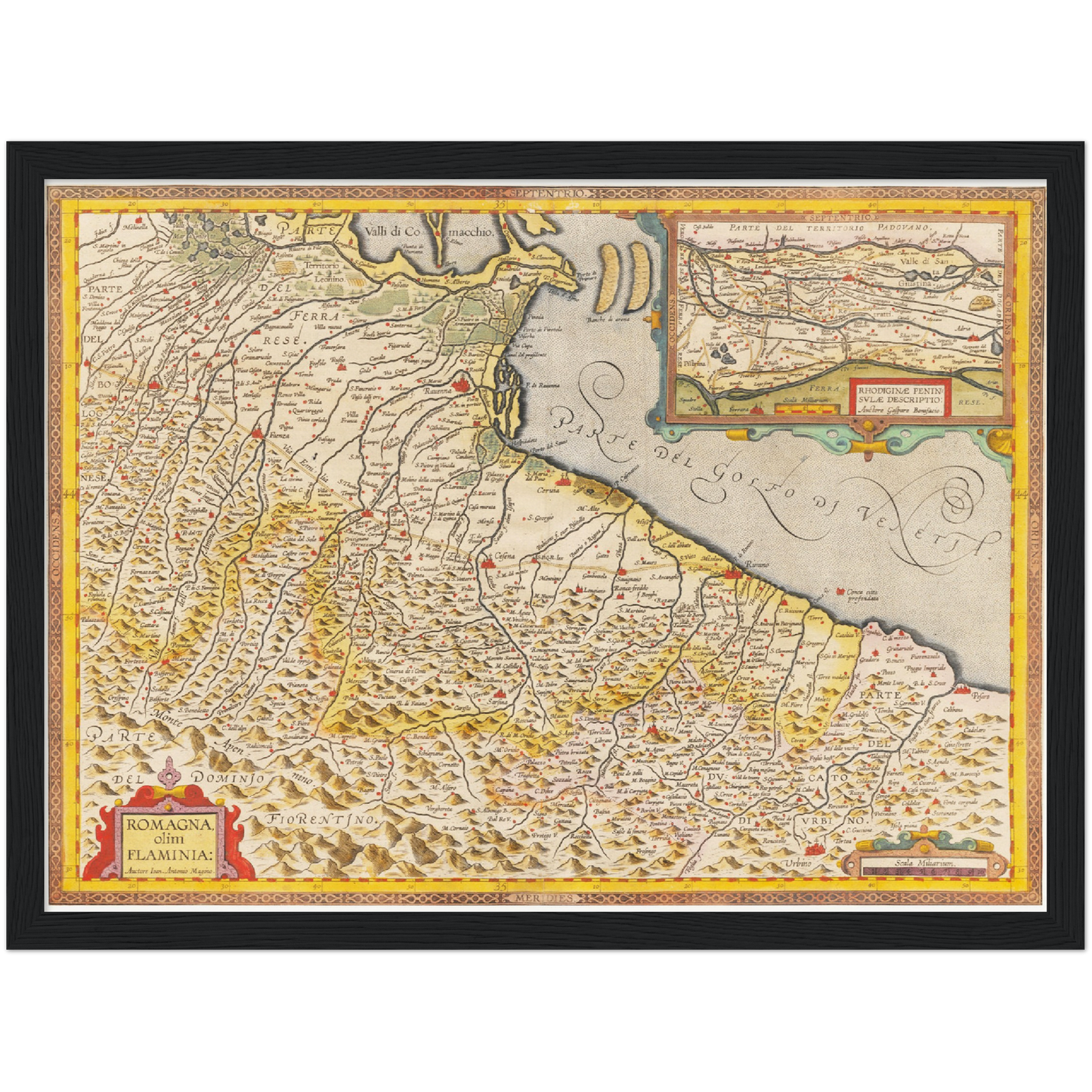 Historische Landkarte Emilia-Romagna um 1609