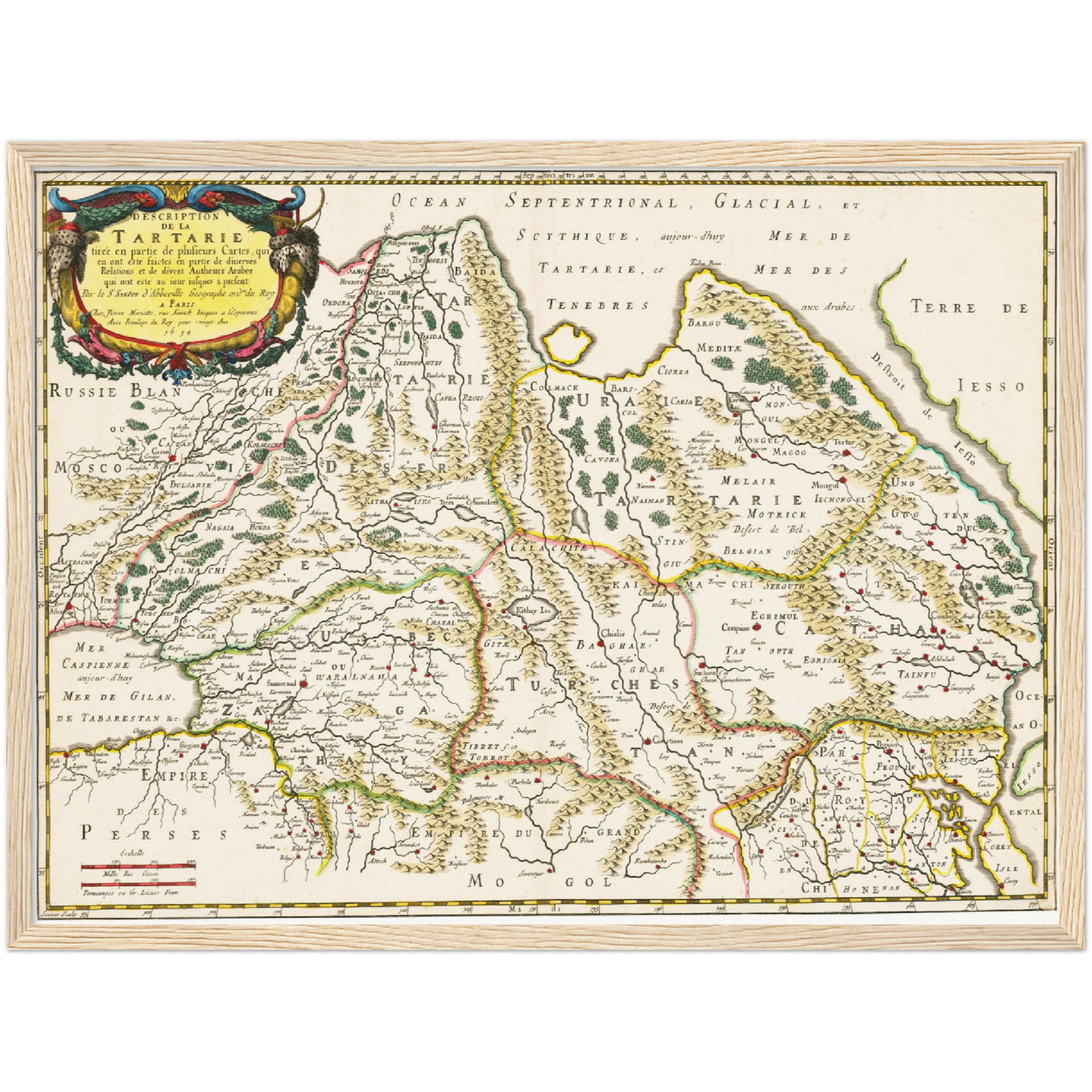 Historische Landkarte Tartarien um 1654