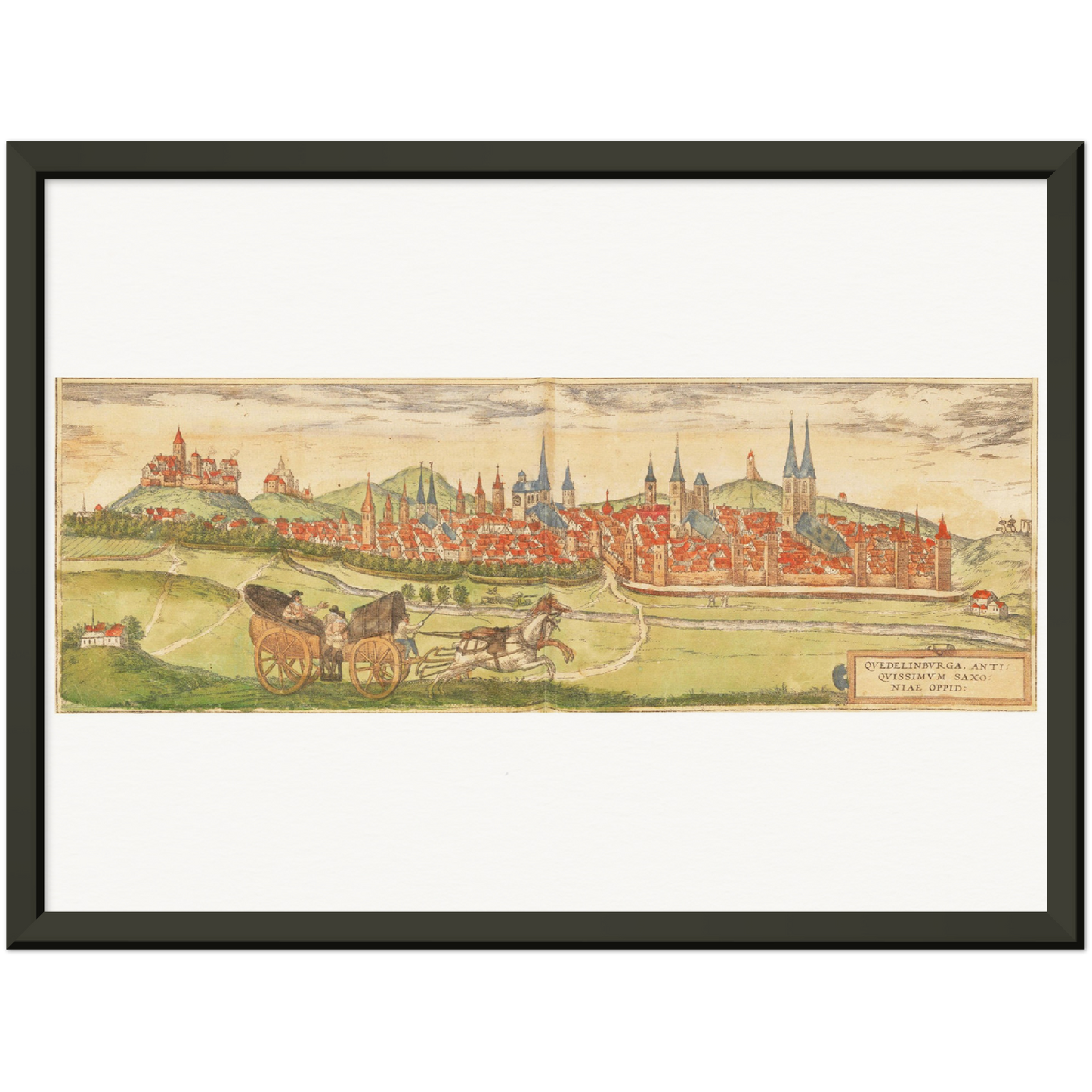 Historische Stadtansicht Quedlinburg um 1582