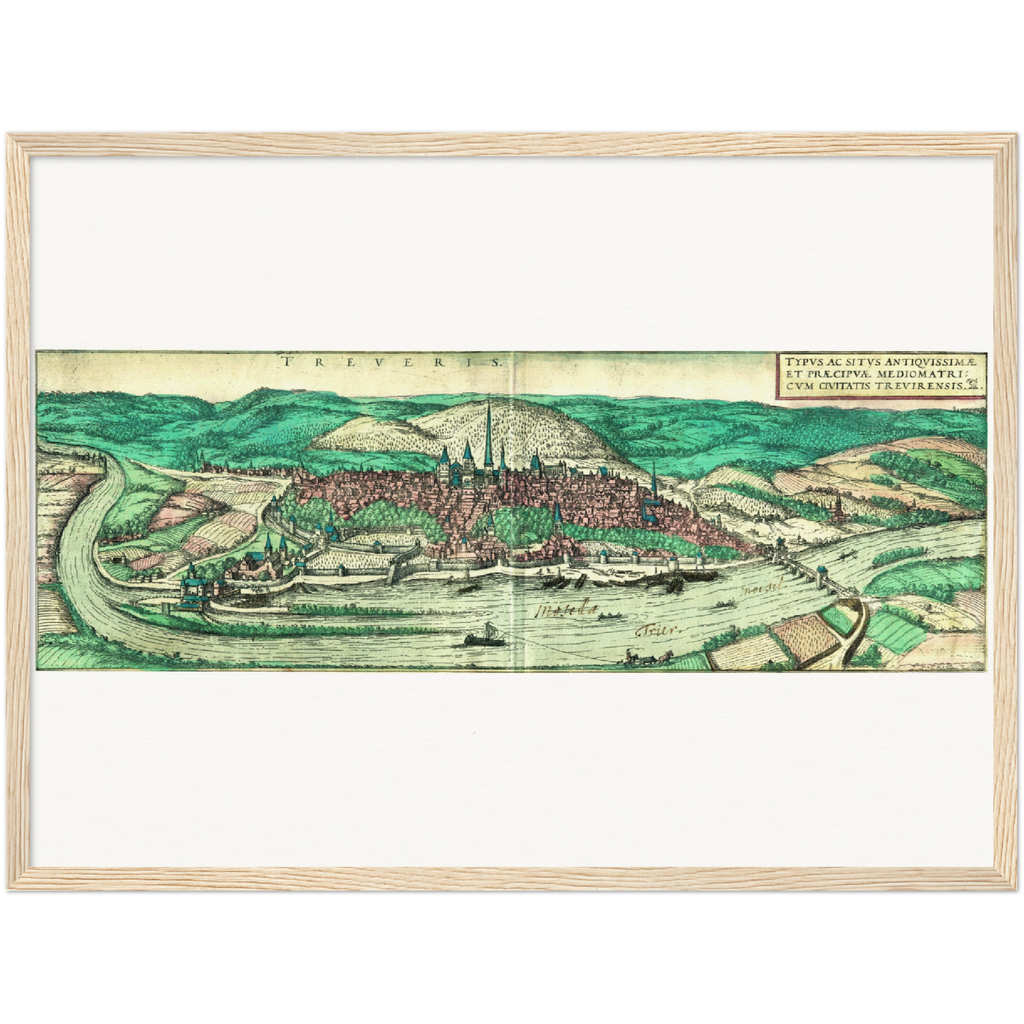 Historische Stadtansicht Trier um 1572