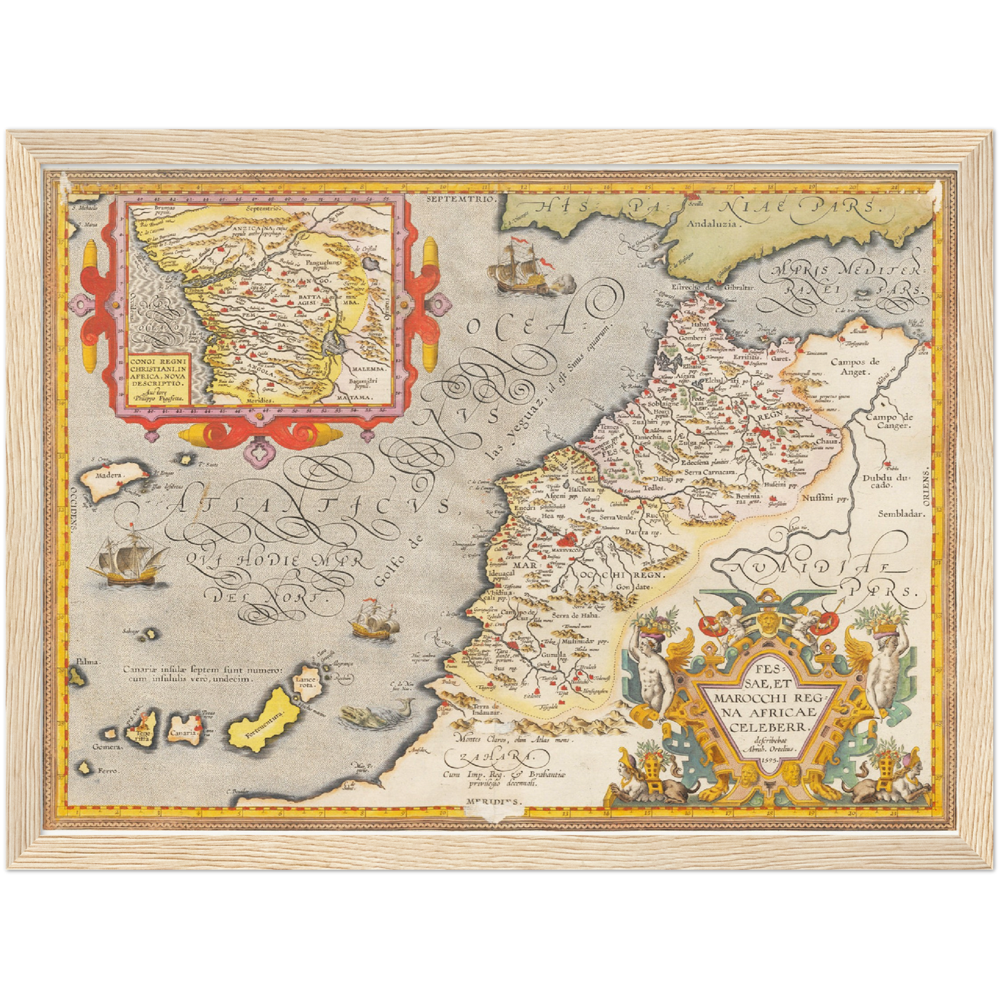 Historische Landkarte Marokko um 1609