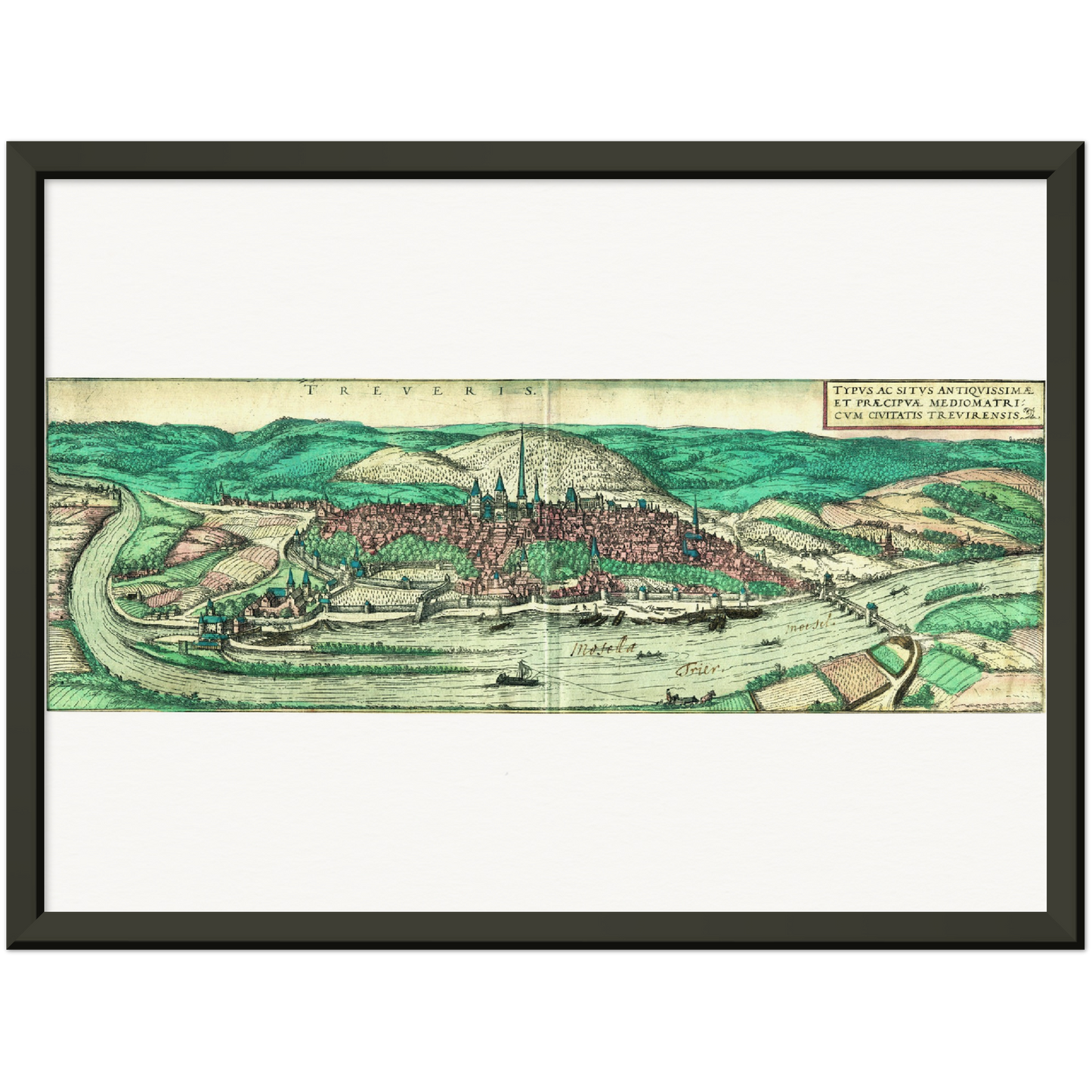 Historische Stadtansicht Trier um 1572