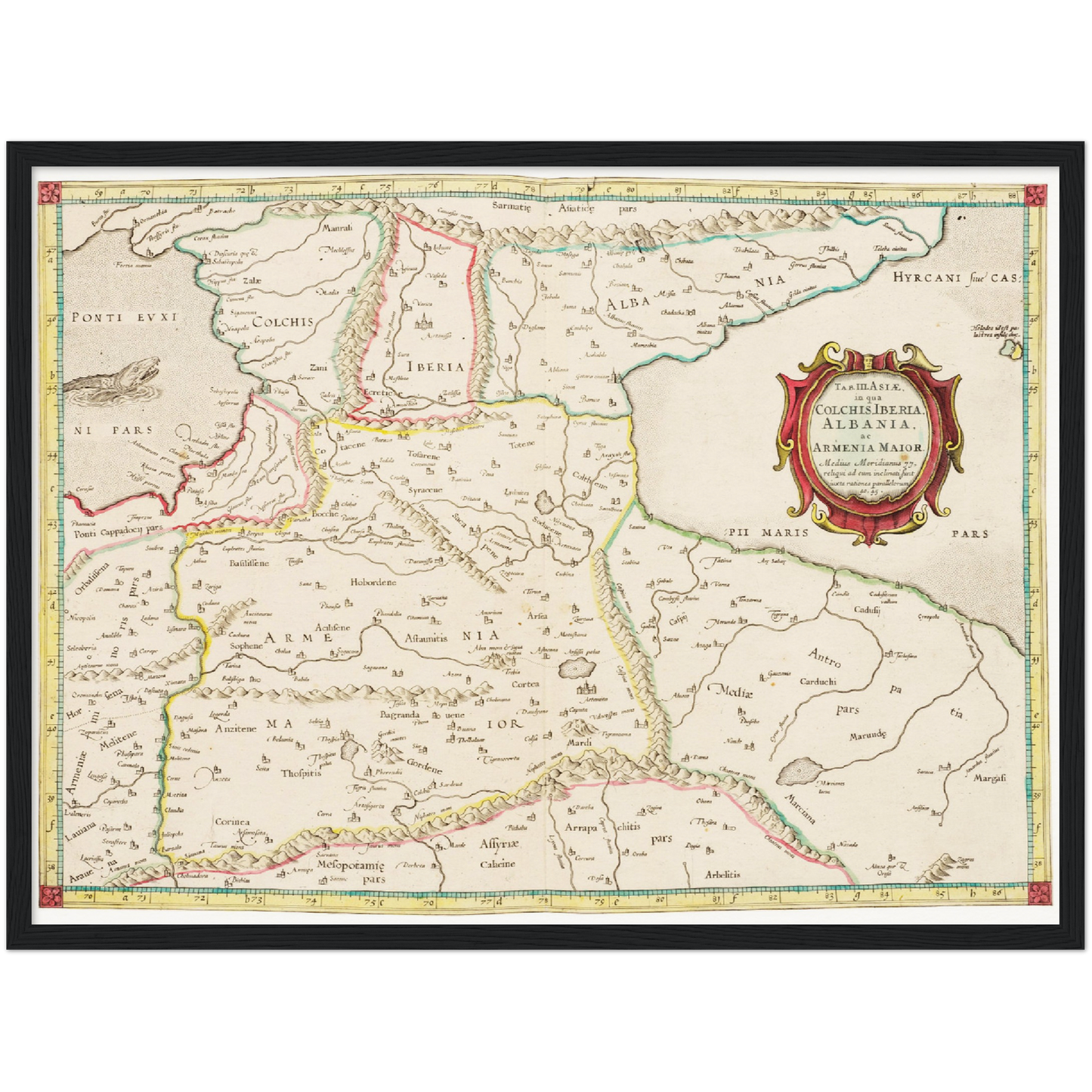 Historische Landkarte Kaukasus um 1704