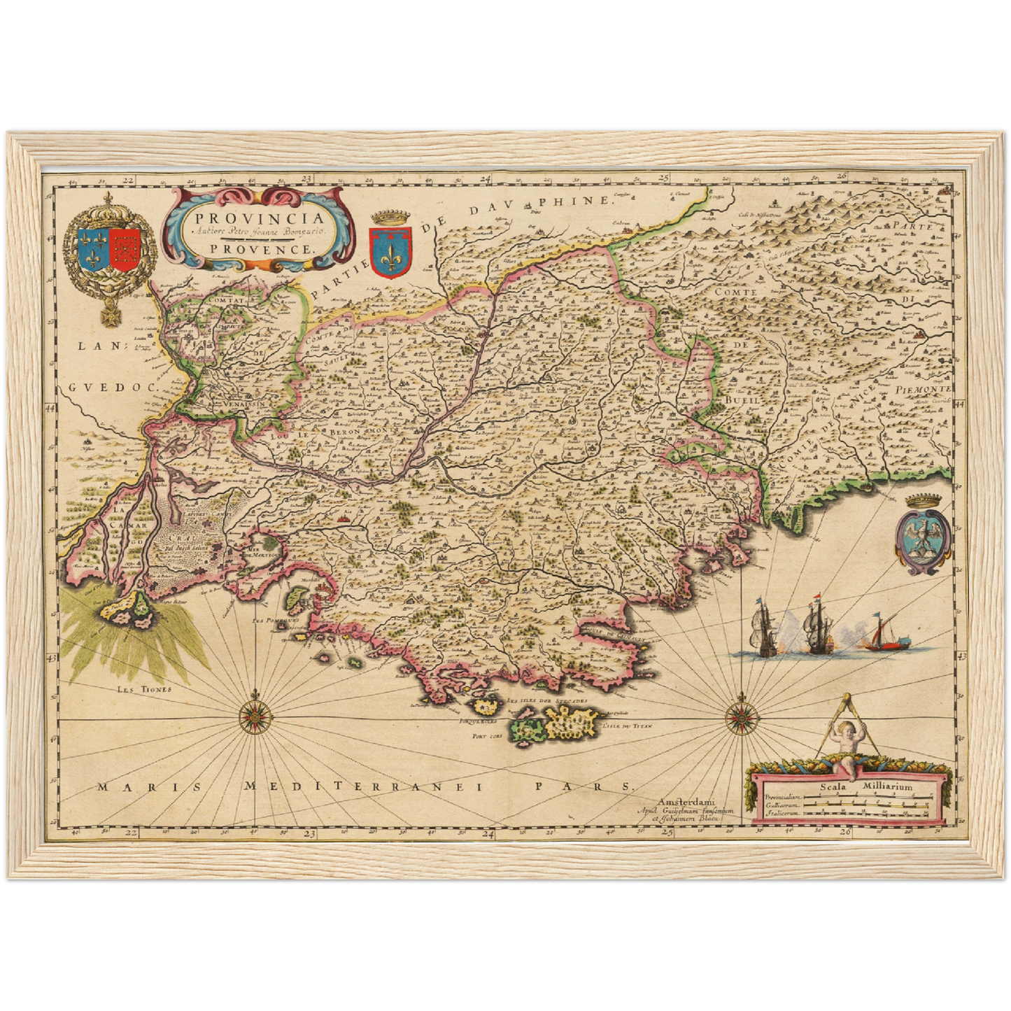 Historische Landkarte Provence um 1635