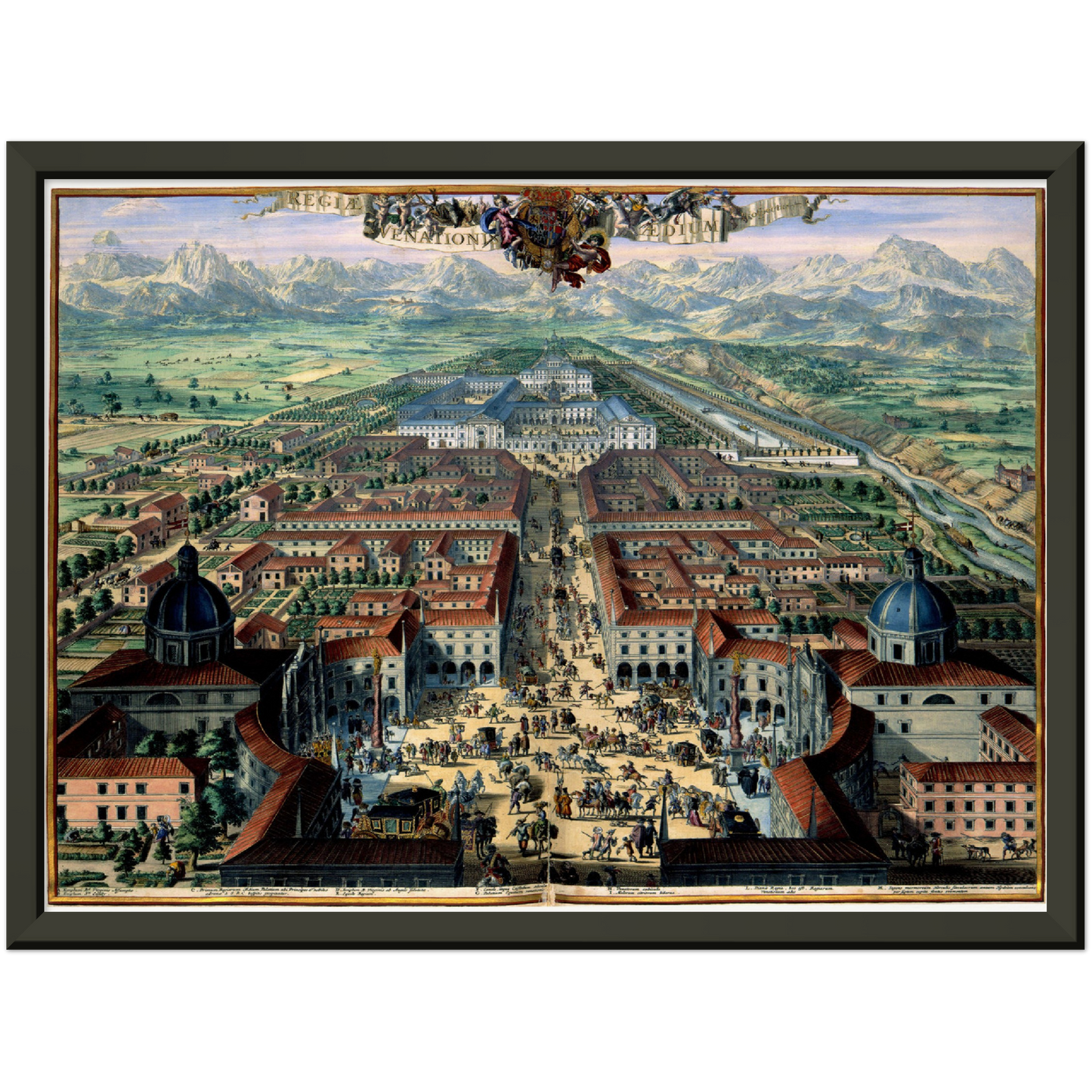 Historische Stadtansicht Turin um 1682
