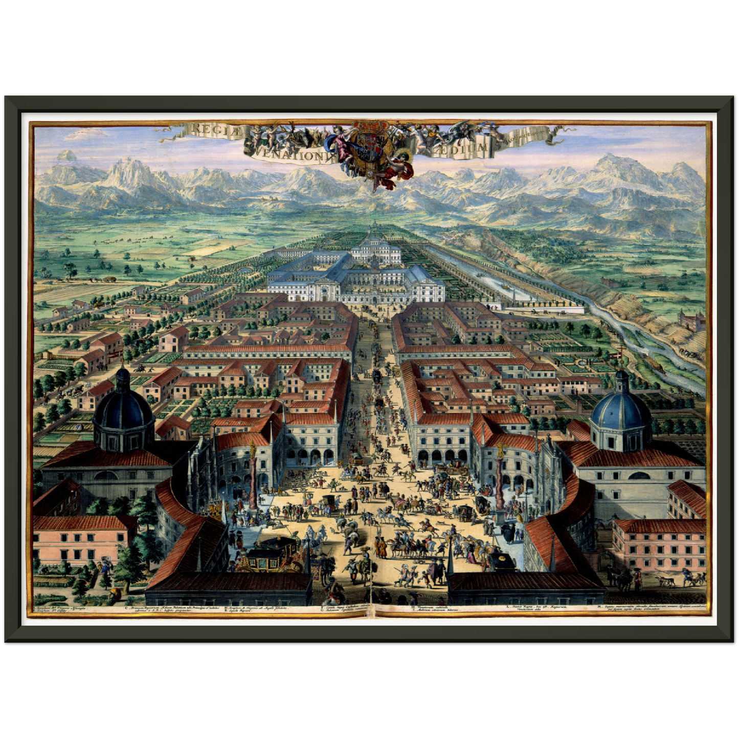 Historische Stadtansicht Turin um 1682