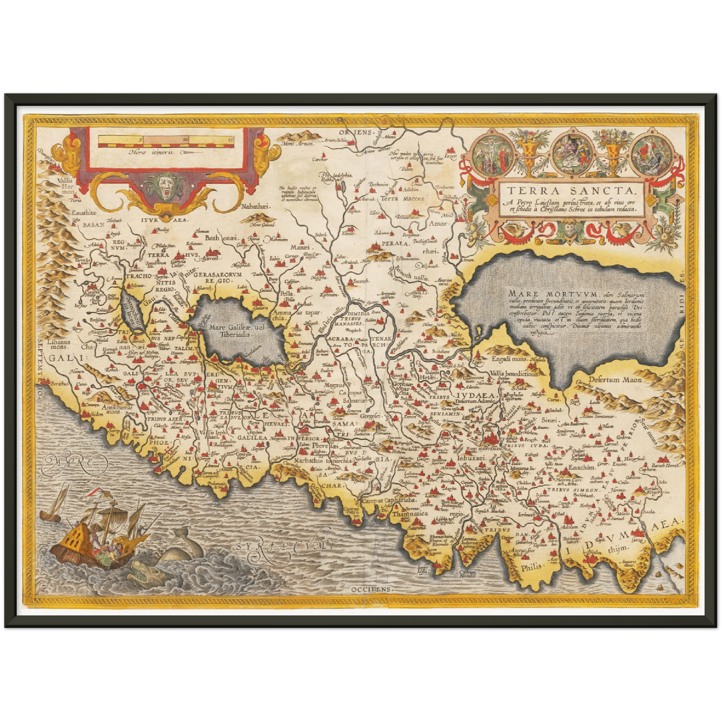 Historische Landkarte Heiliges Land um 1609
