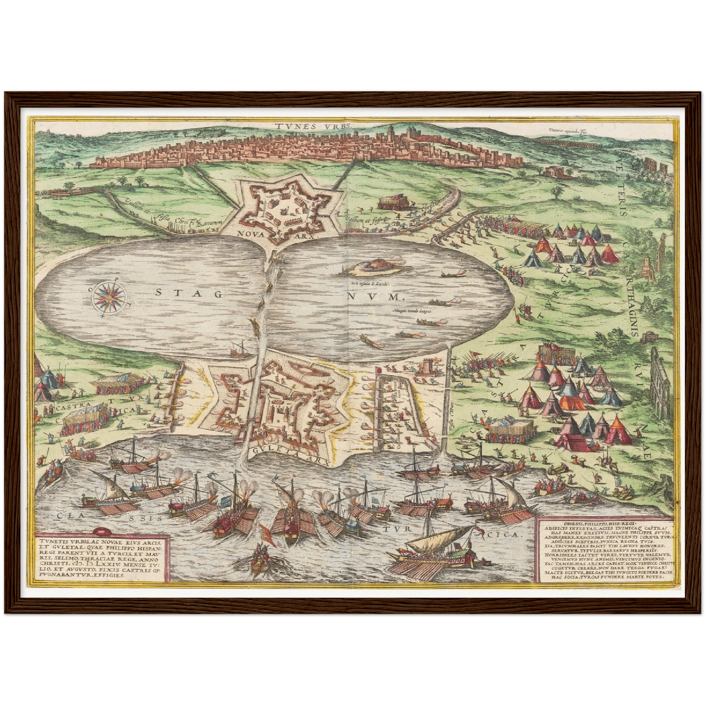 Historische Stadtansicht Tunis um 1575