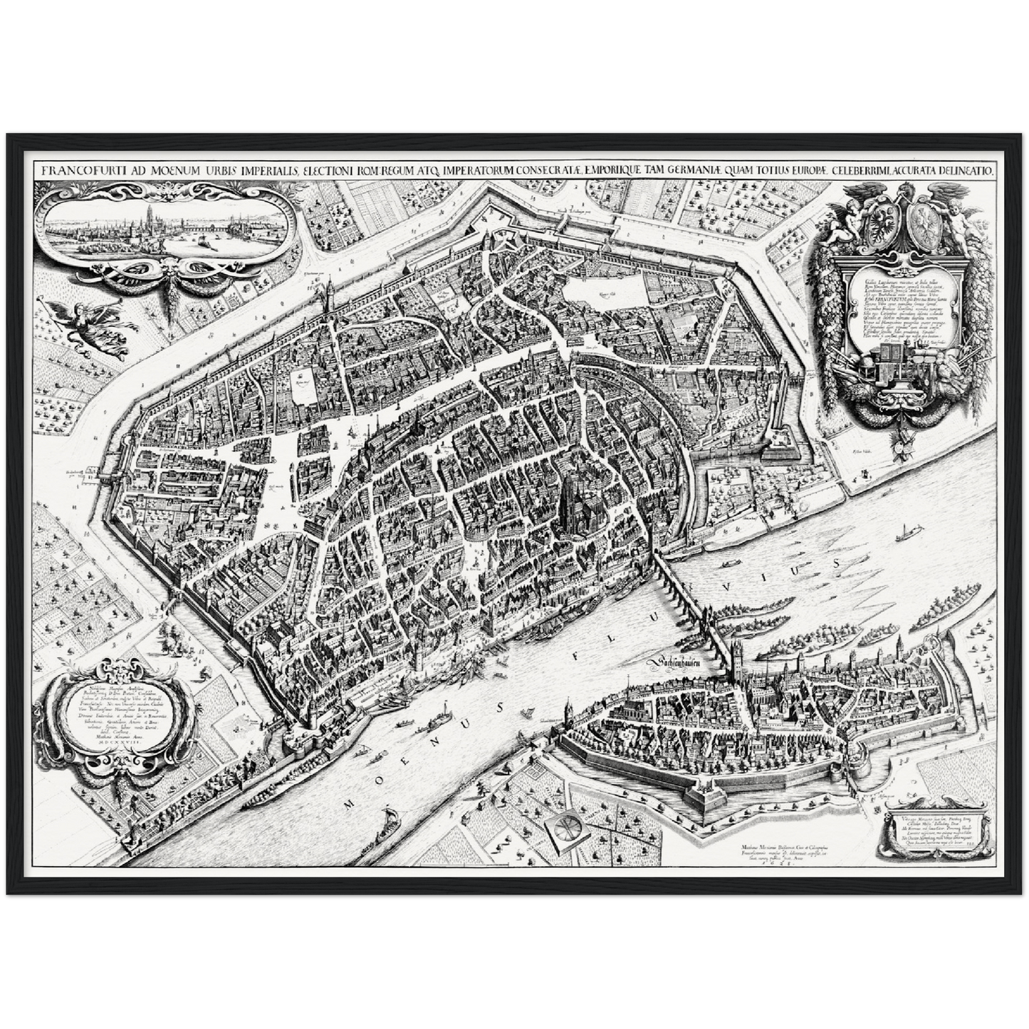 Historischer Stadtplan Frankfurt am Main um 1628
