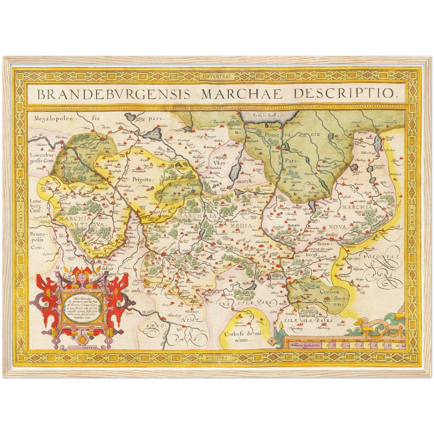 Historische Landkarte Brandenburg um 1609
