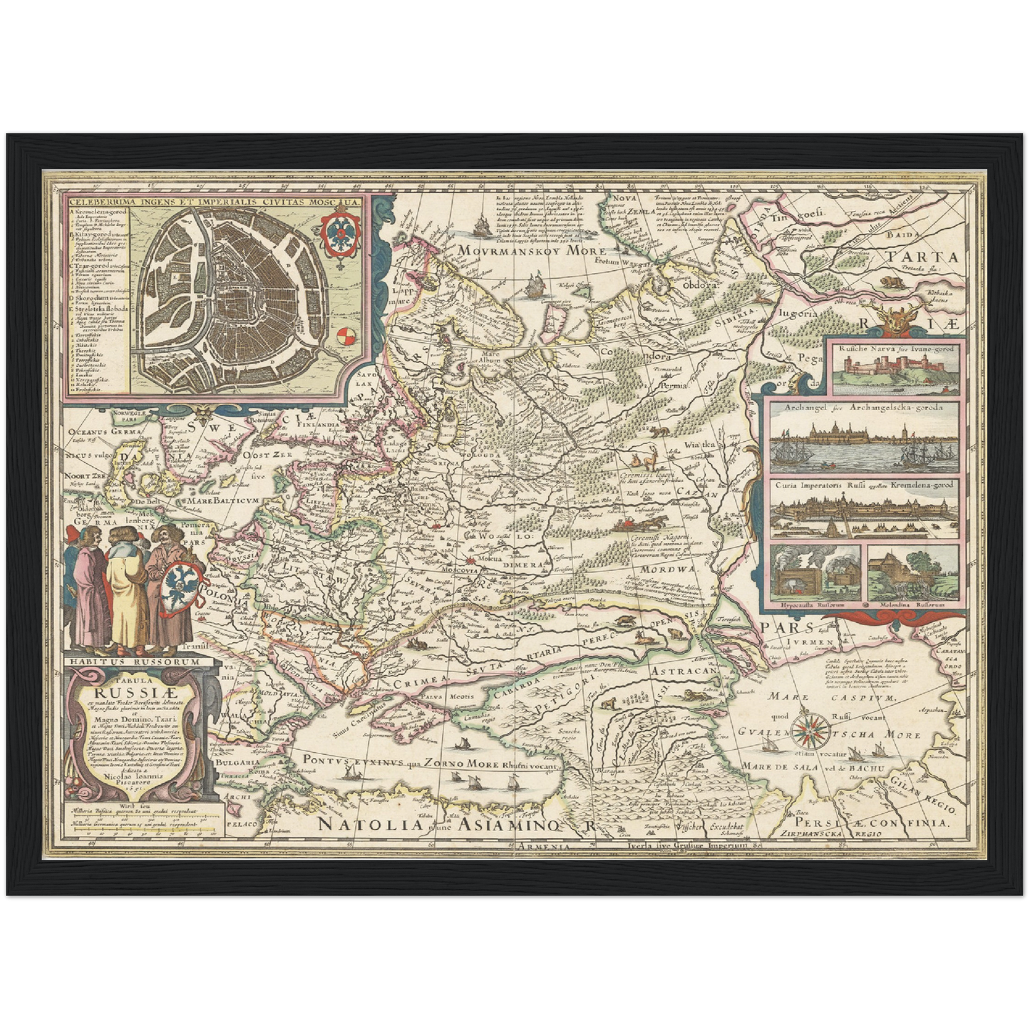 Historische Landkarte Russland um 1651