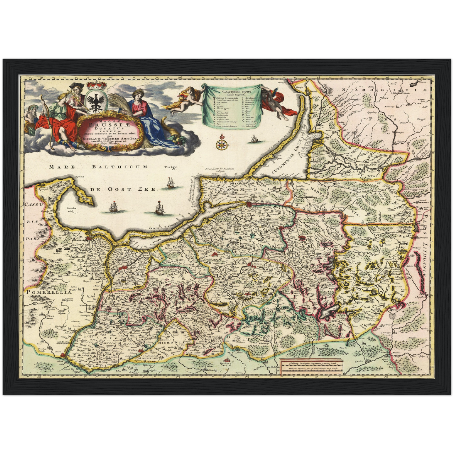 Historische Landkarte Preußen um 1680