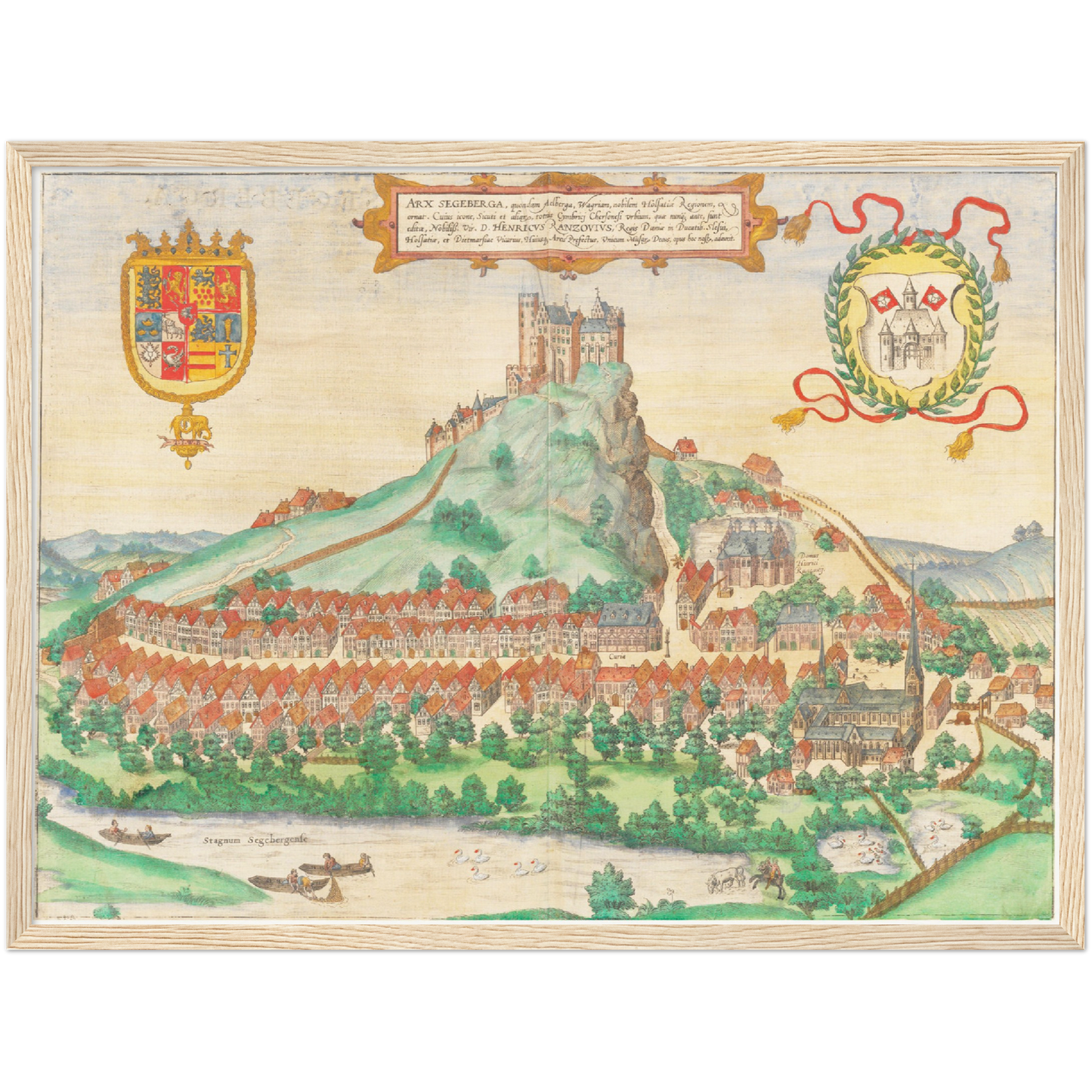 Historische Stadtansicht Segeberg um 1592