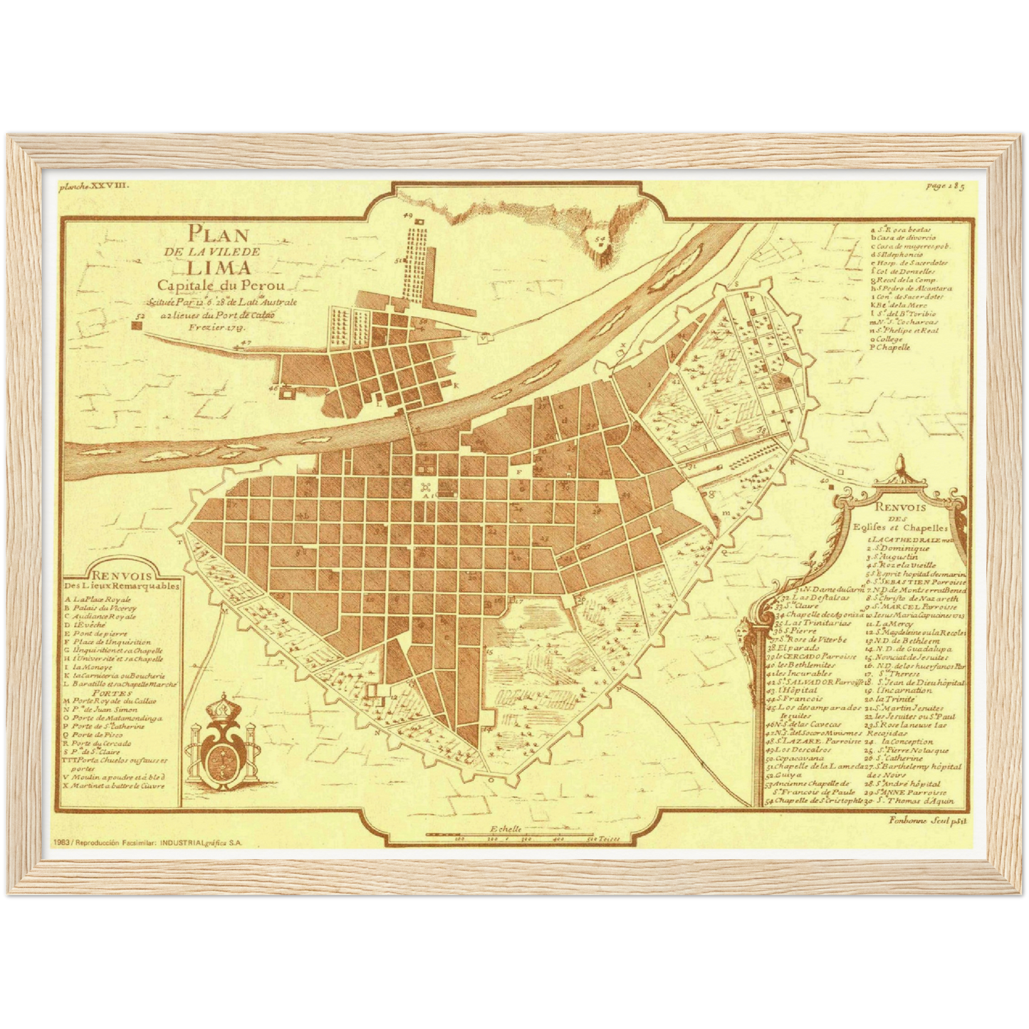 Historischer Stadtplan Lima um 1717