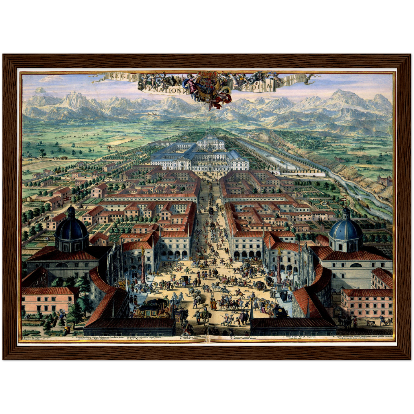 Historische Stadtansicht Turin um 1682