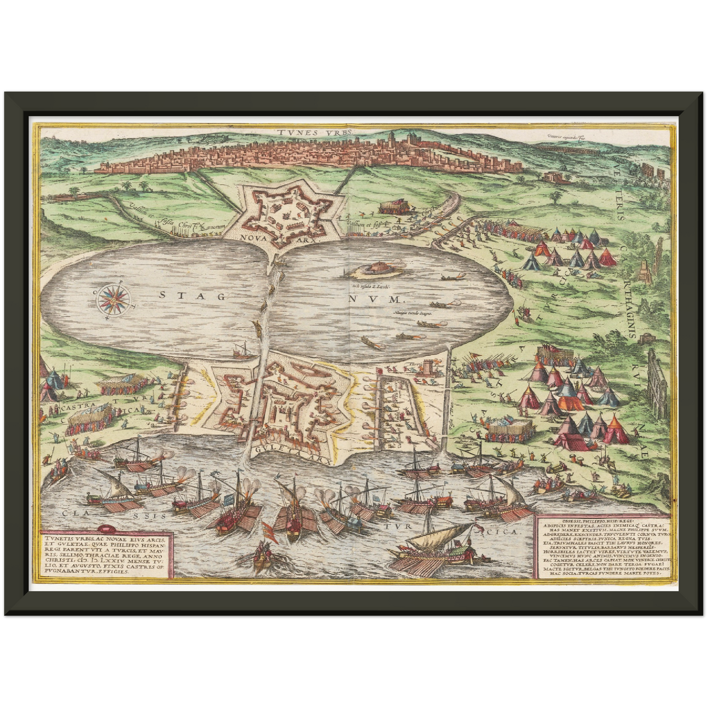 Historische Stadtansicht Tunis um 1575