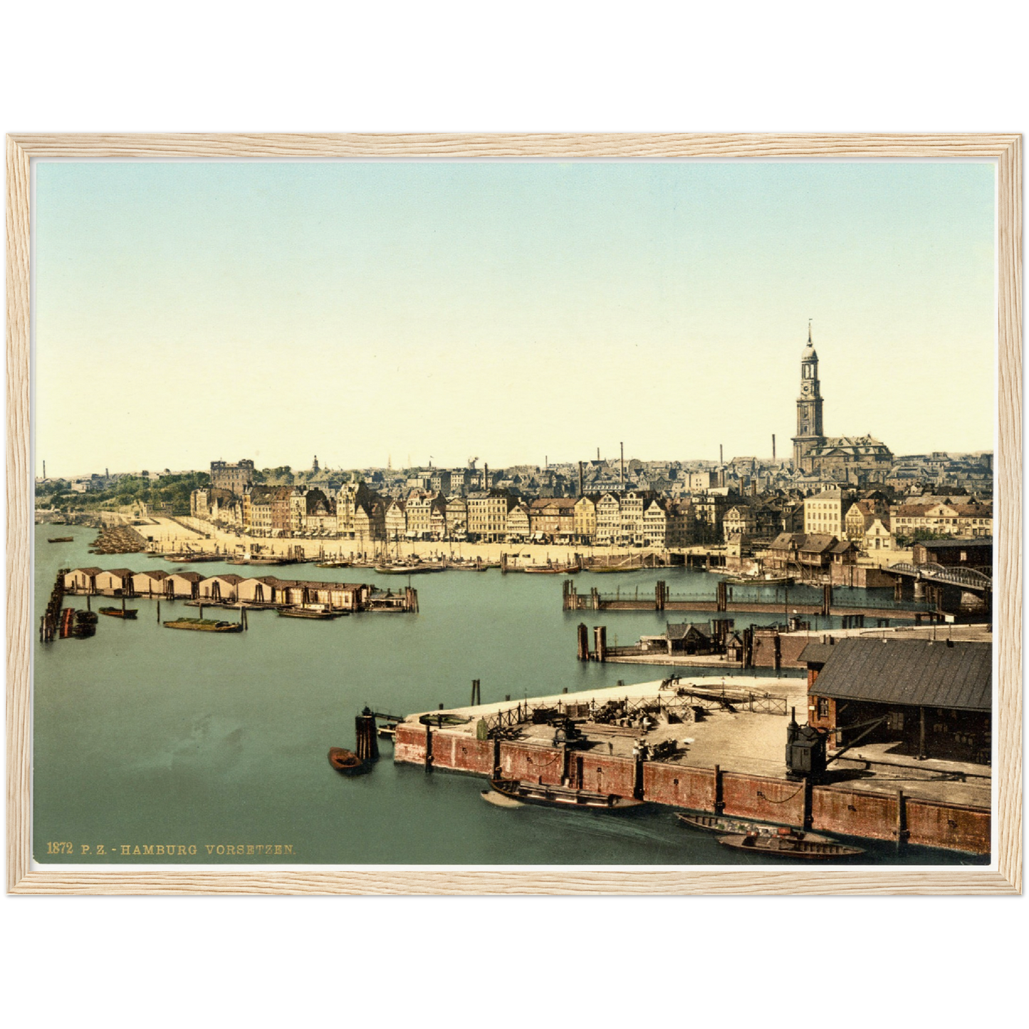 Historische Ansicht Hamburger Hafen um 1895