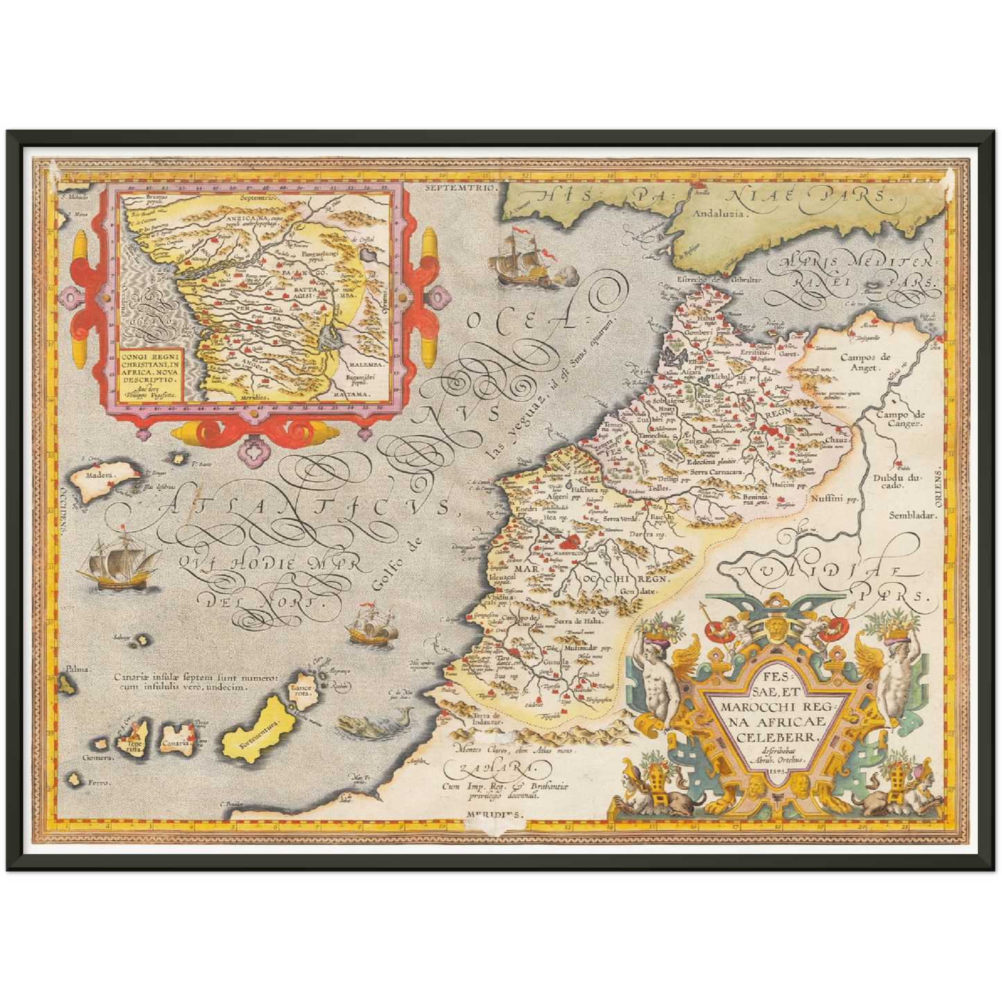 Historische Landkarte Marokko um 1609
