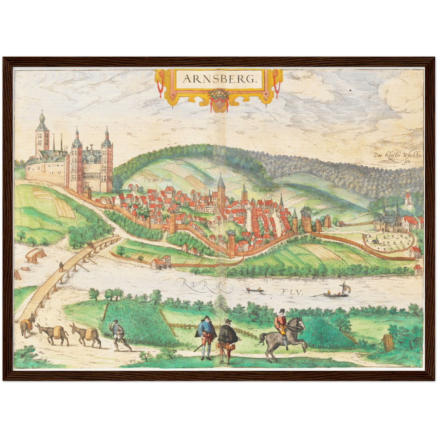 Historische Stadtansicht Arnsberg um 1592