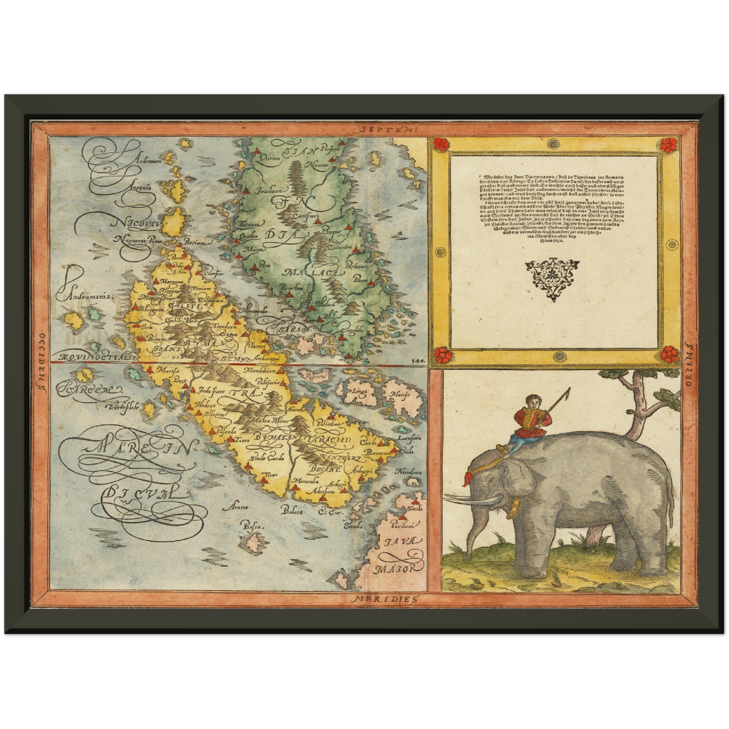 Historische Landkarte Singapur um 1580