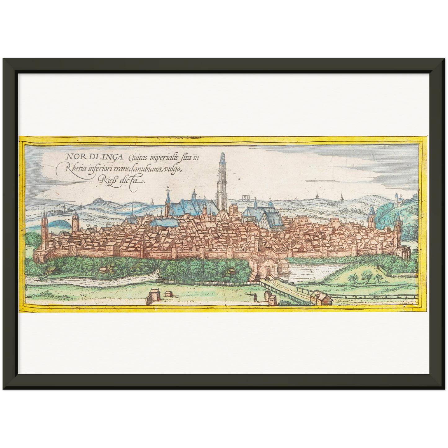 Historische Stadtansicht Nördlingen um 1570