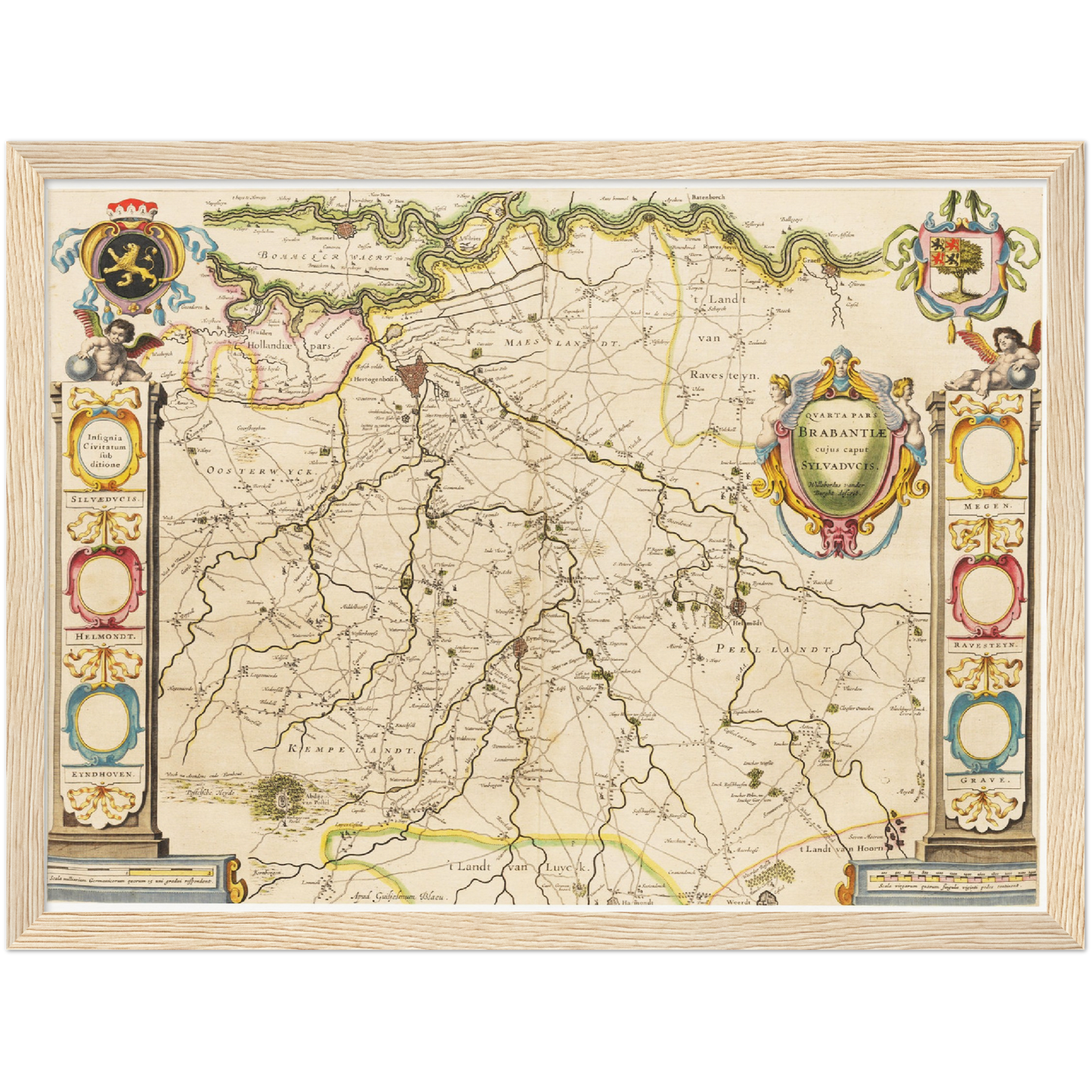 Historische Landkarte Brabant um 1635