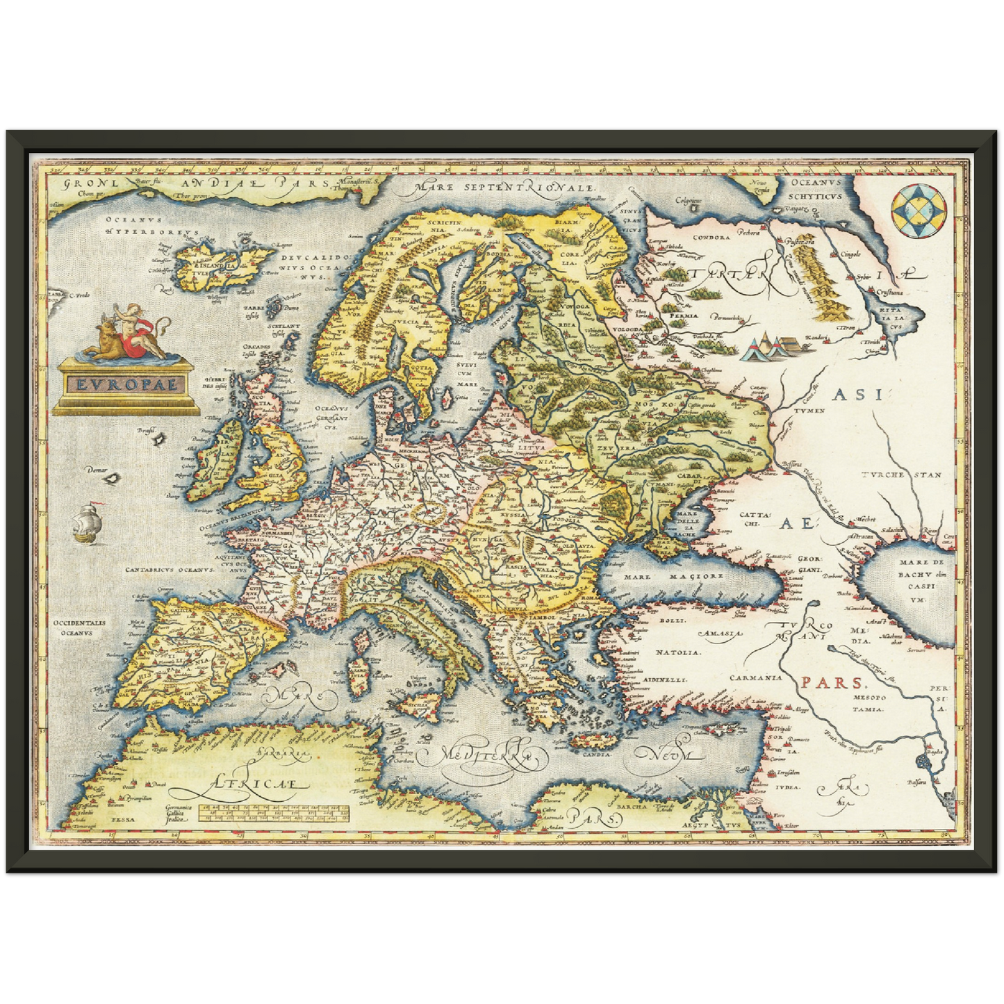 Historische Europakarte um 1570