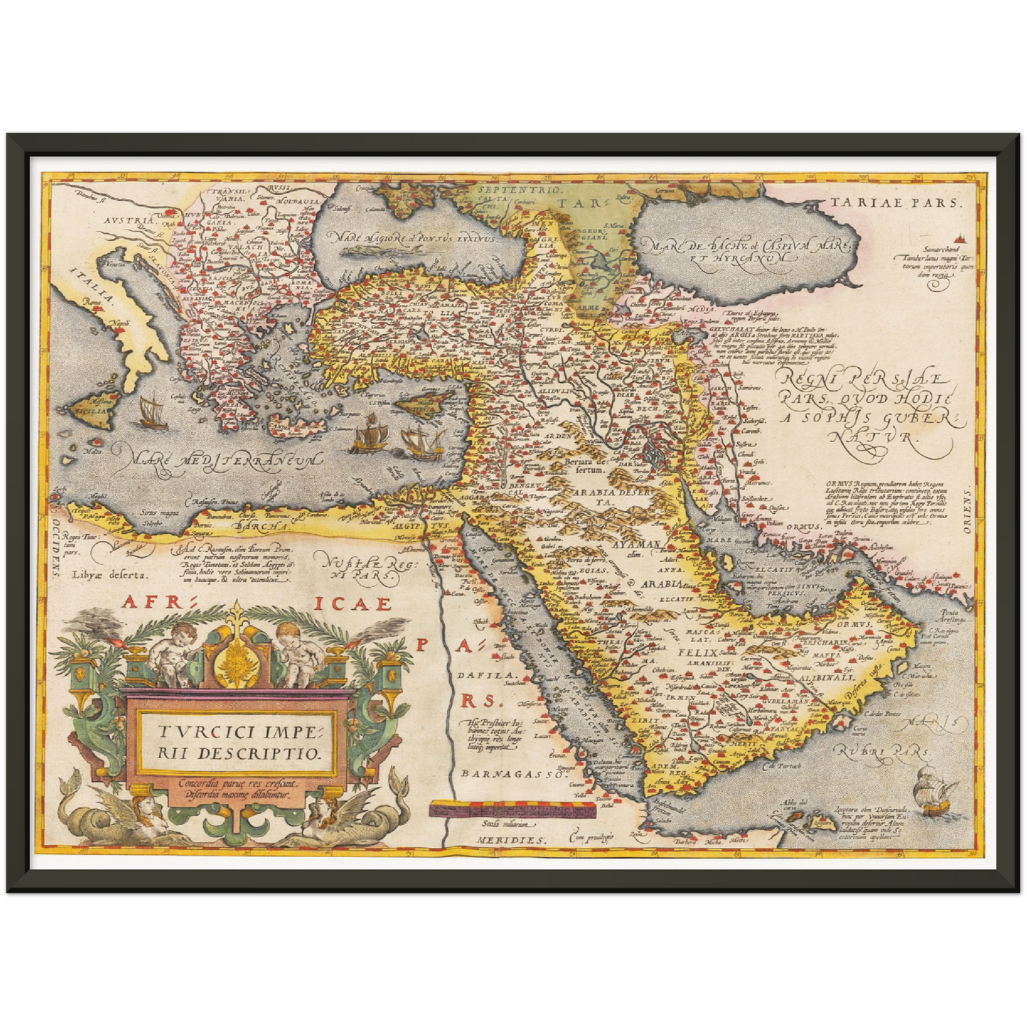 Historische Landkarte Naher Osten um 1609
