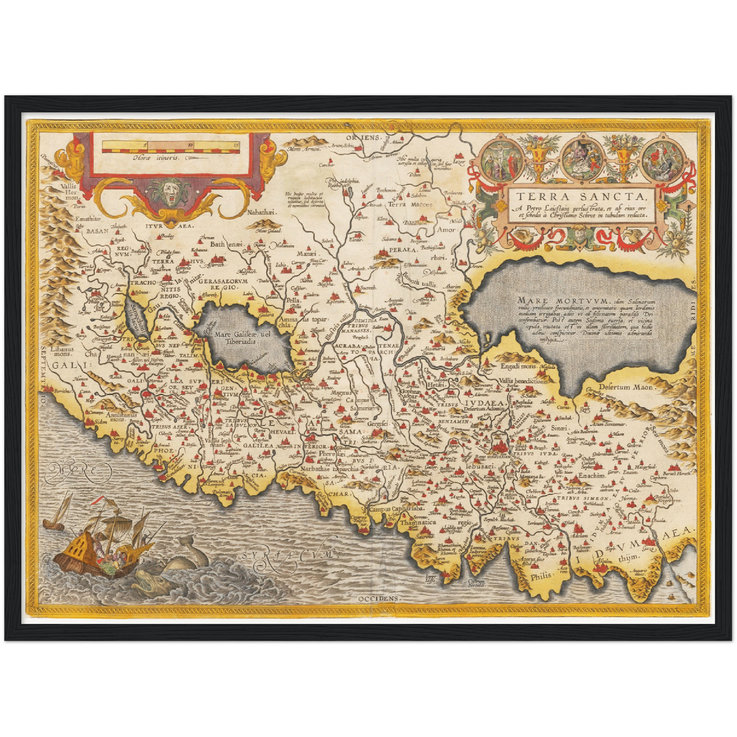 Historische Landkarte Heiliges Land um 1609