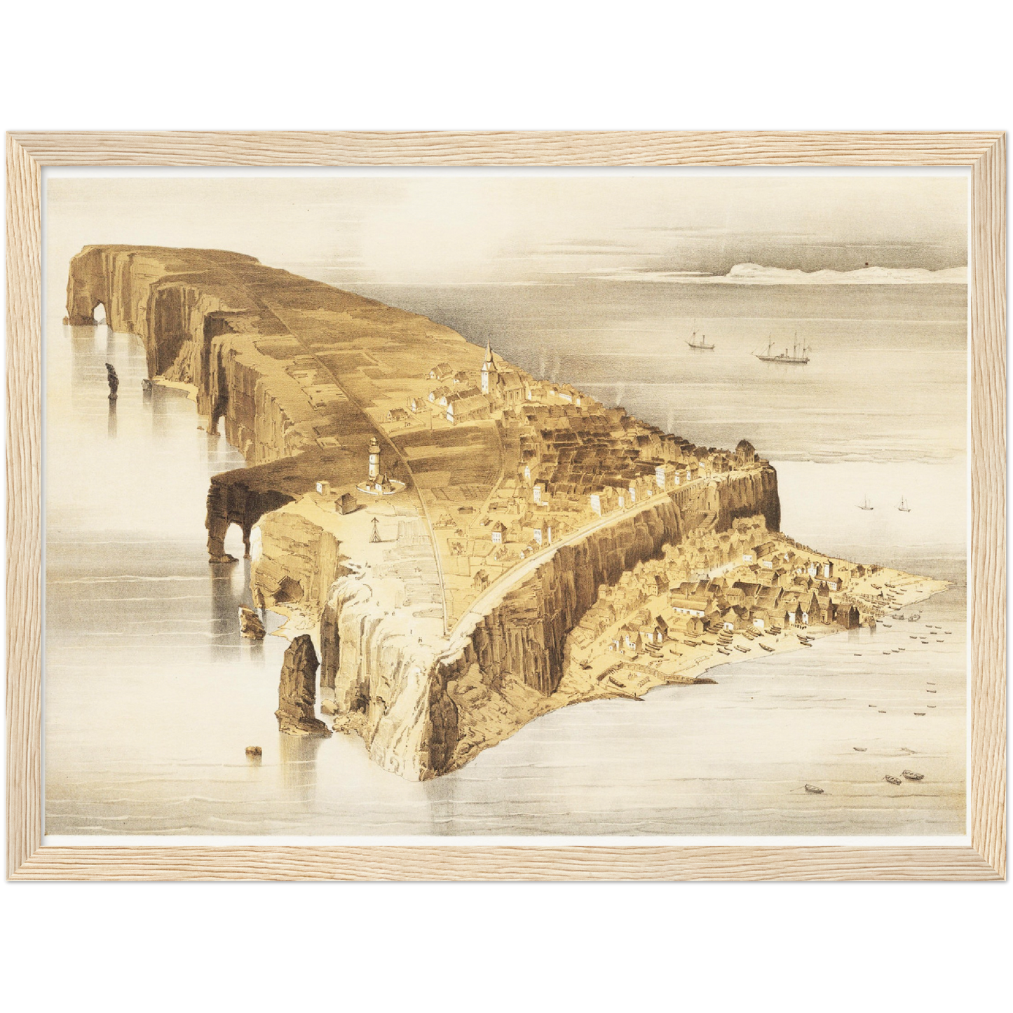 Historische Ansicht Helgoland um 1855