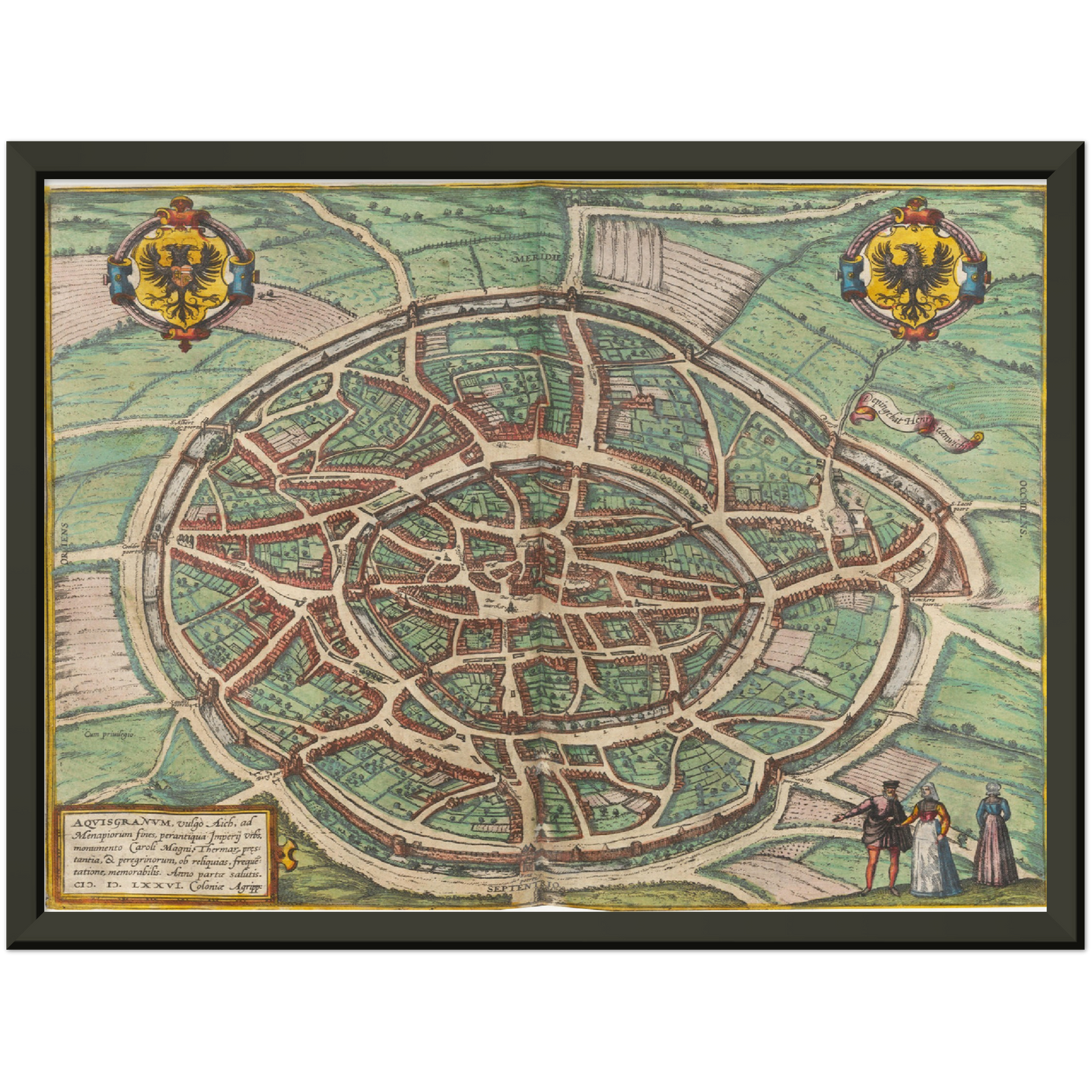 Historischer Stadtplan Aachen um 1570