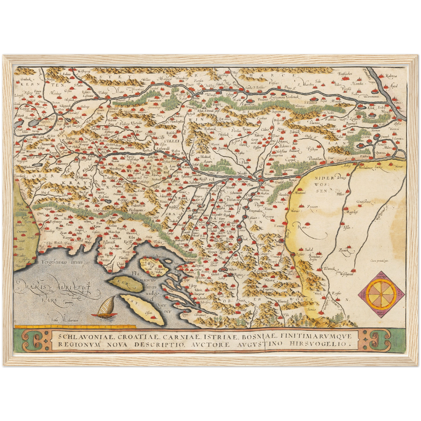 Historische Landkarte Kroatien um 1609