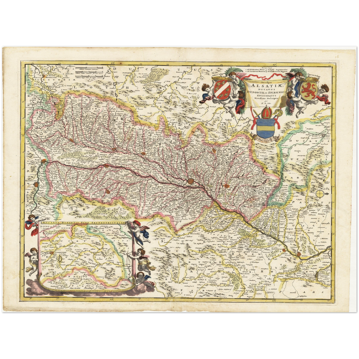 Historische Landkarte Baden um 1680