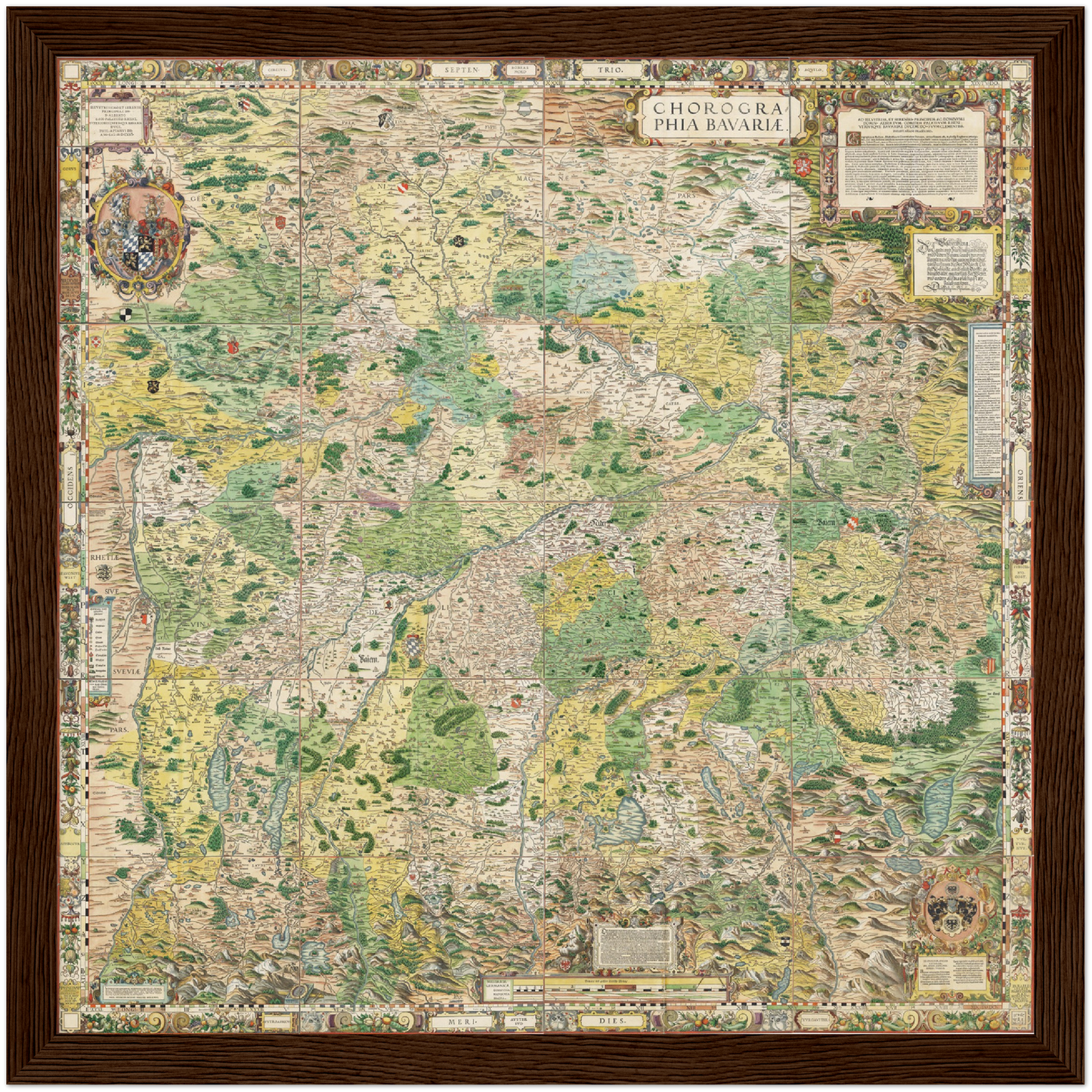 Historische Landkarte Bayern um 1568