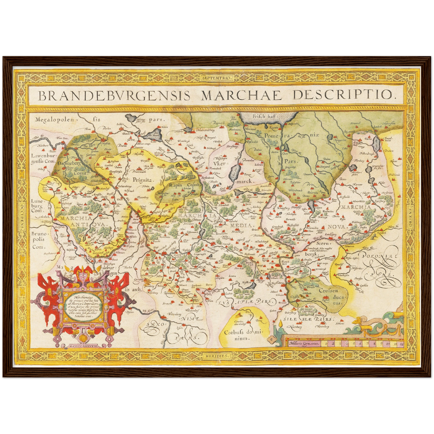 Historische Landkarte Brandenburg um 1609