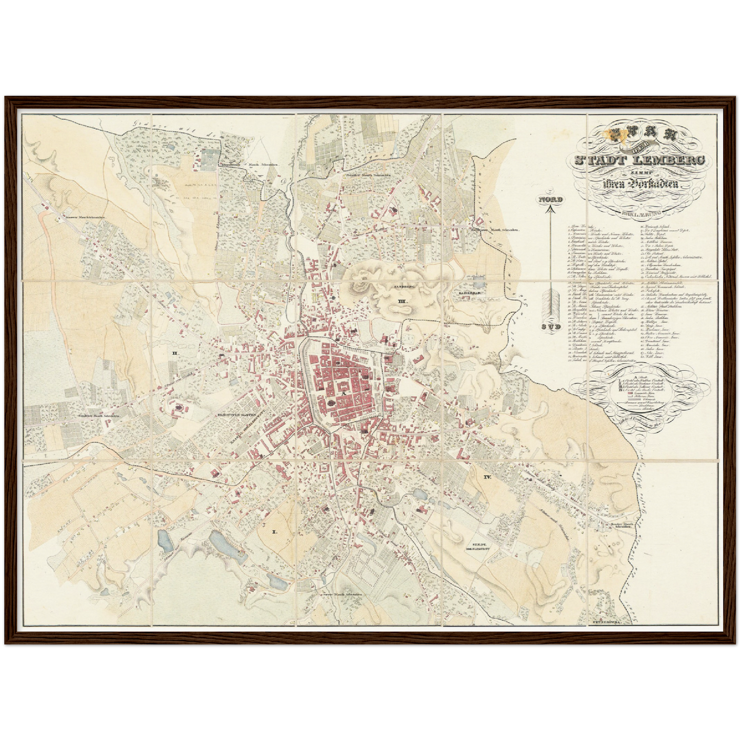 Historical city map Test product horizontal 3 sizes