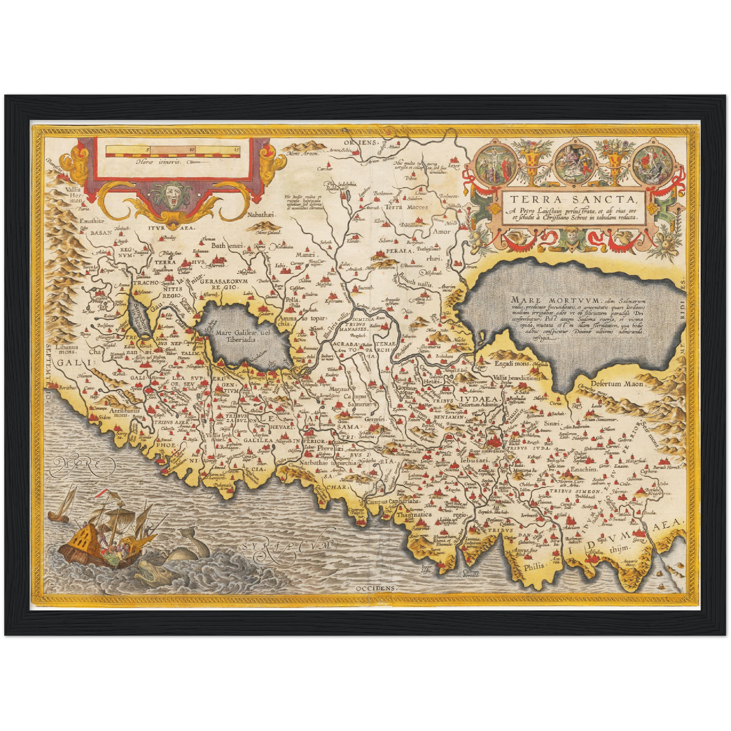 Historische Landkarte Heiliges Land um 1609