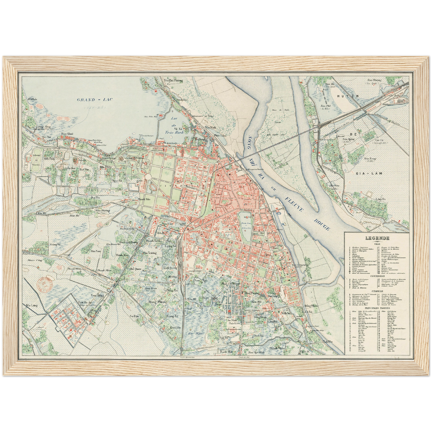 Historischer Stadtplan Hanoi um 1911