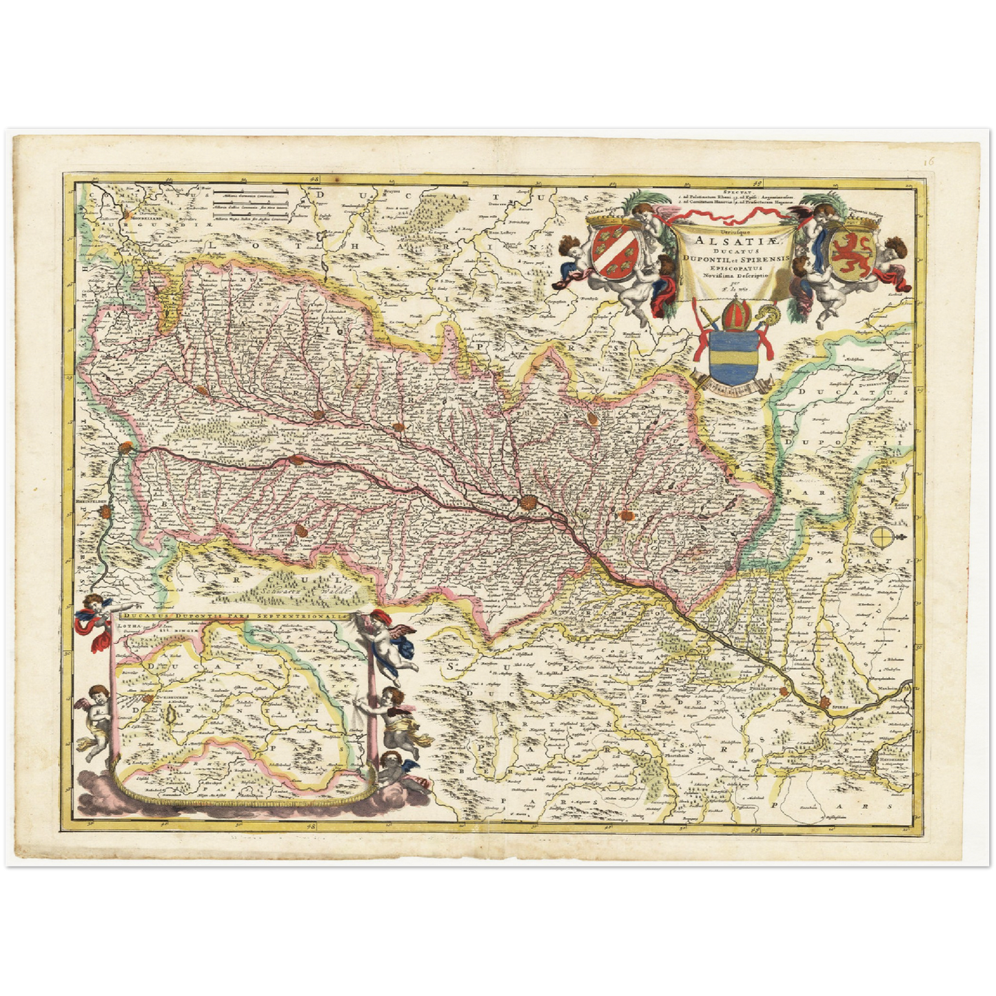 Historische Landkarte Baden um 1680