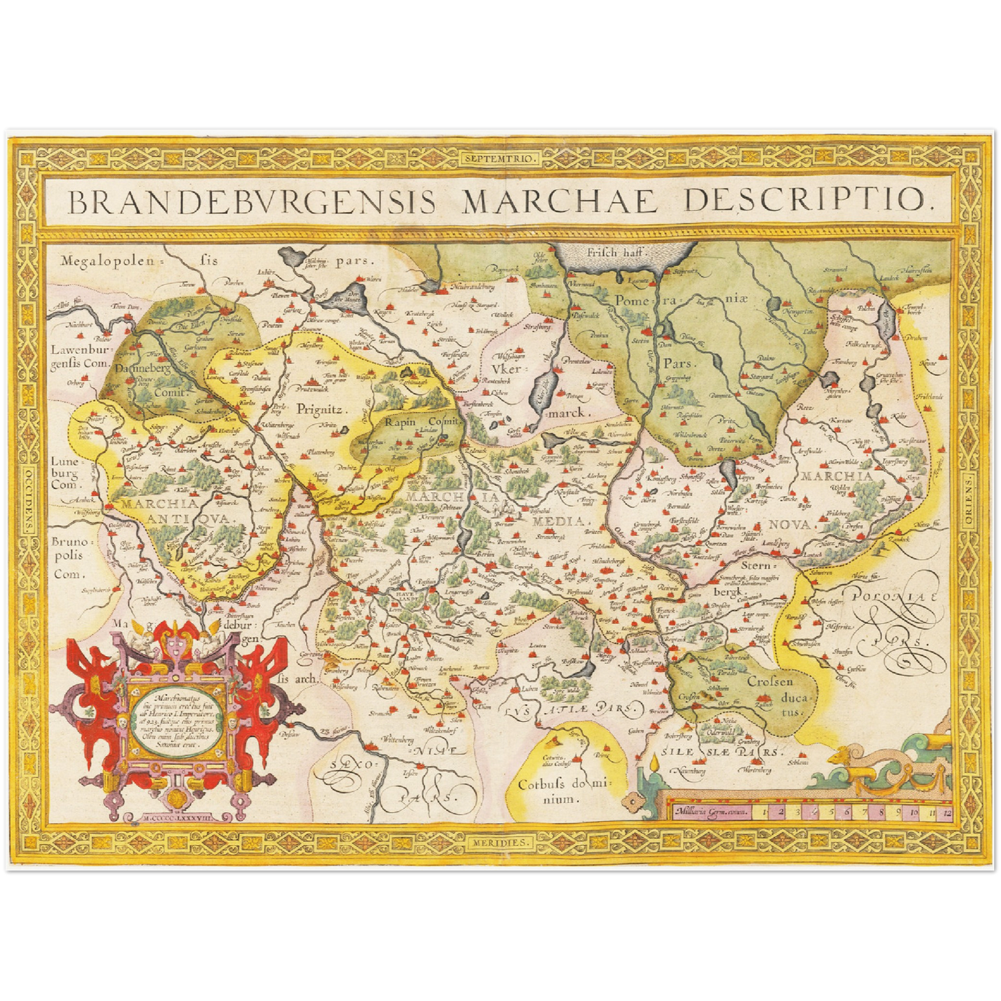 Historische Landkarte Brandenburg um 1609