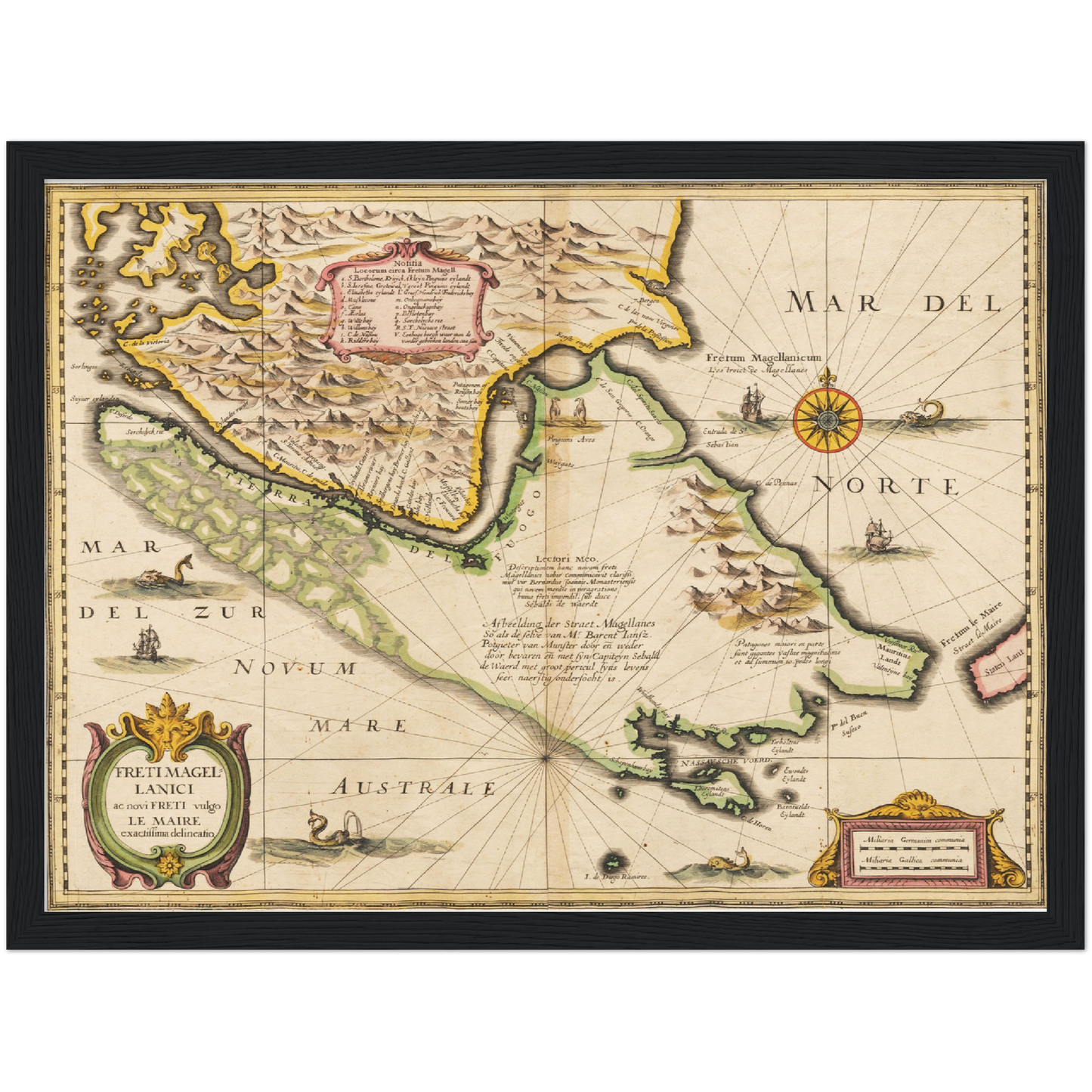 Historische Landkarte Kap Hoorn um 1635