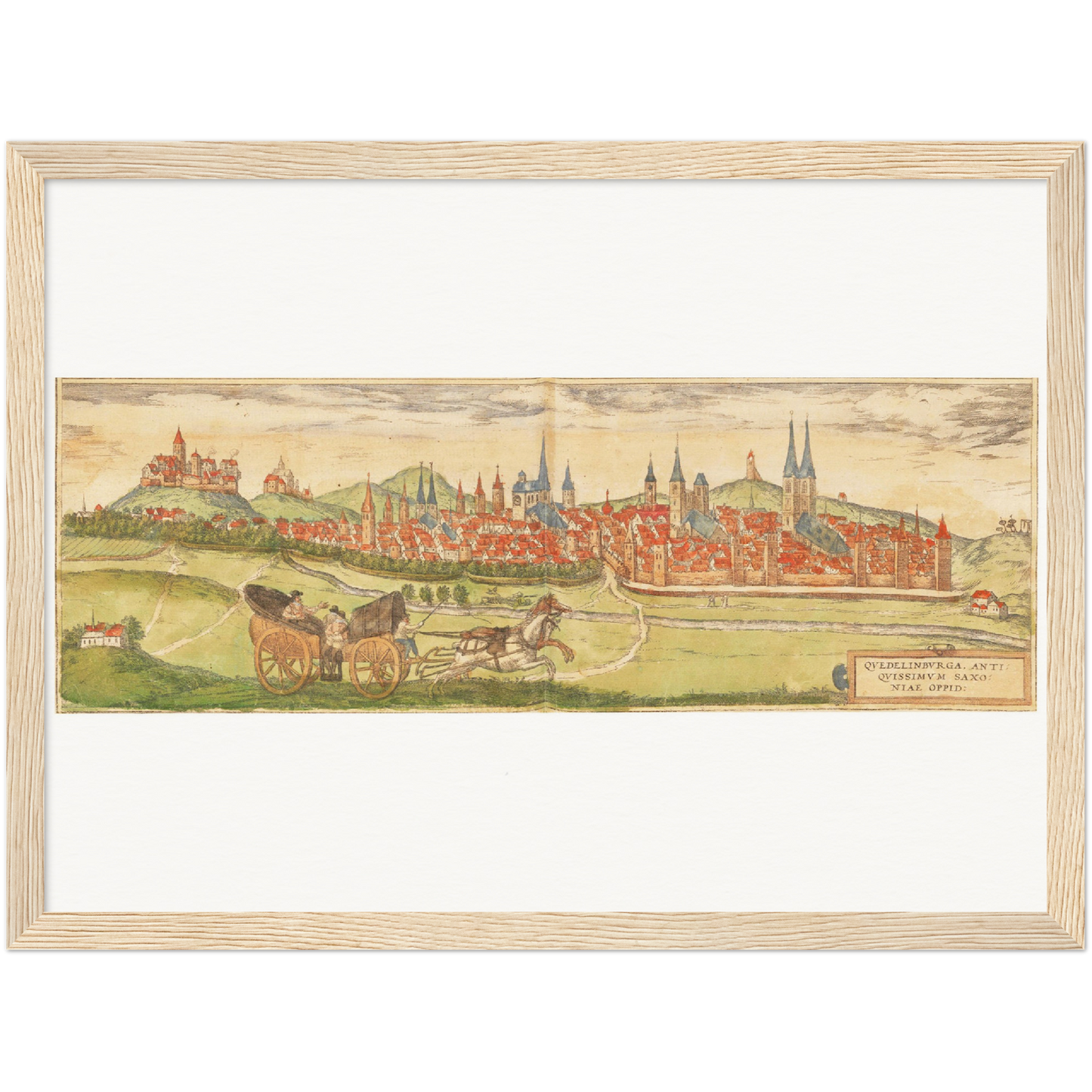 Historische Stadtansicht Quedlinburg um 1582