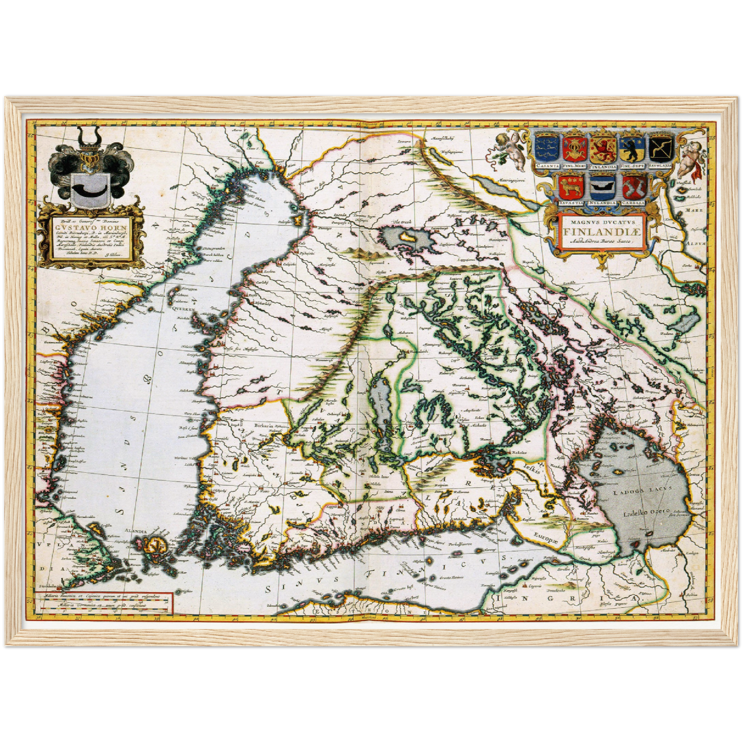 Historische Landkarte Finnland um 1690