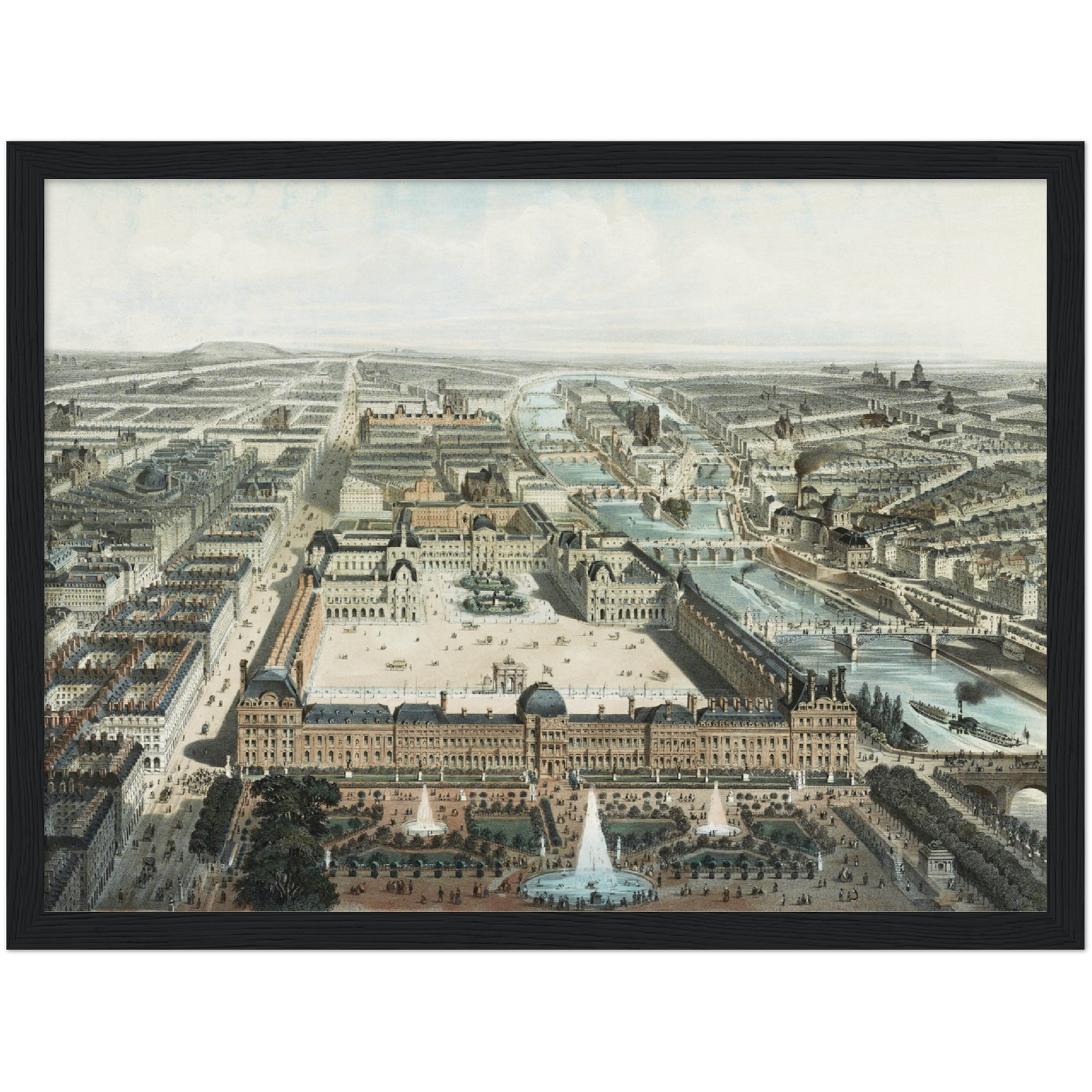 Historische Ansicht Paris um 1860