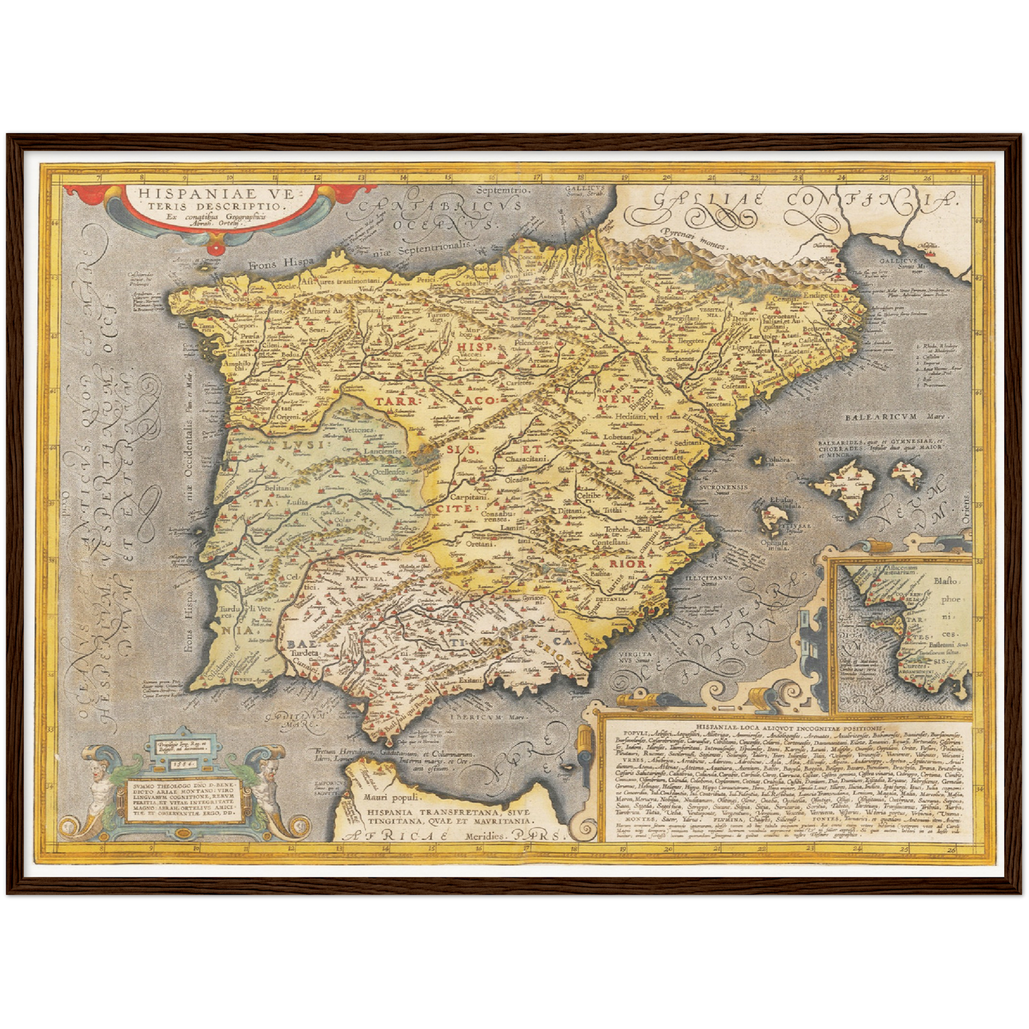 Historische Landkarte Historisches Spanien um 1609