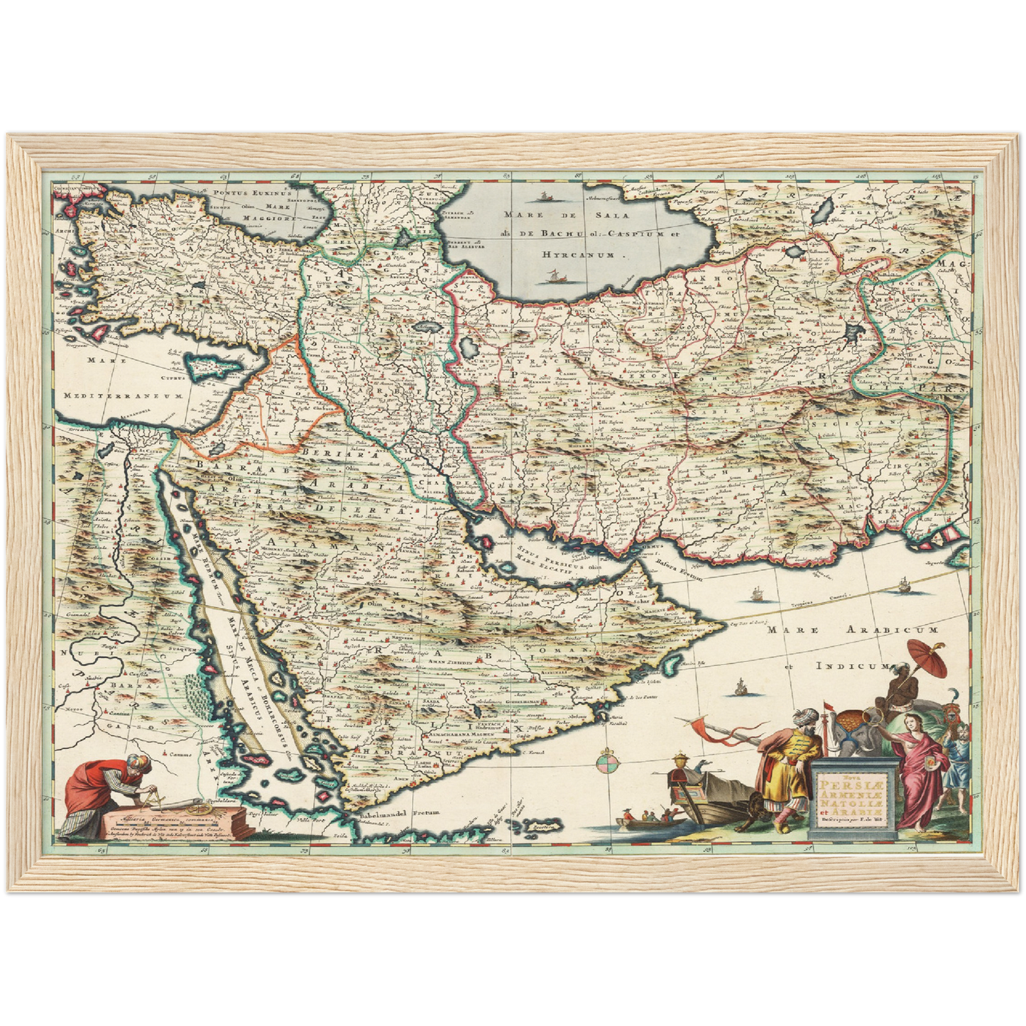 Historische Landkarte Arabien & Persien um 1680