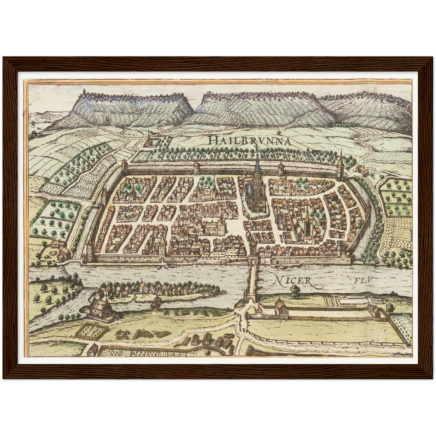 Historische Stadtansicht Heilbronn um 1609