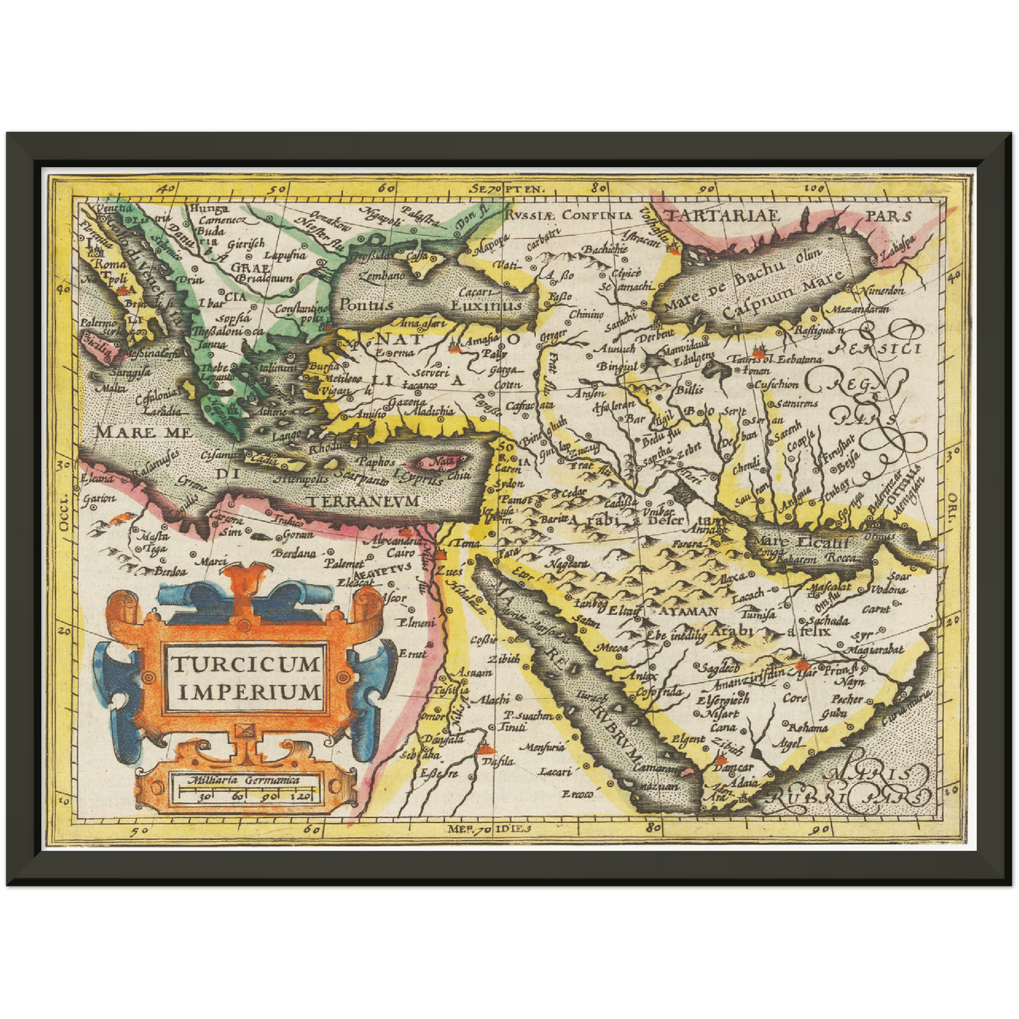 Historische Landkarte Osmanisches Reich um 1609